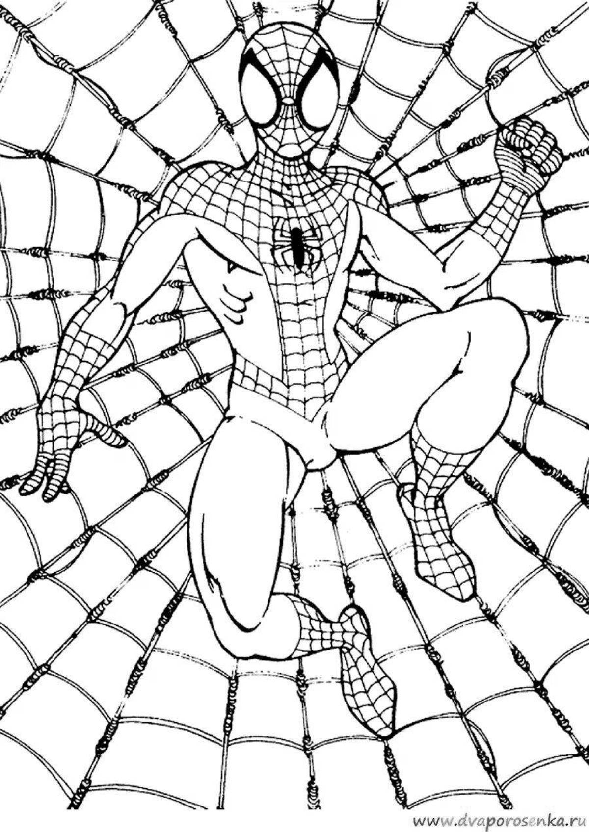 Spider-Man Exotic Christmas Coloring Page