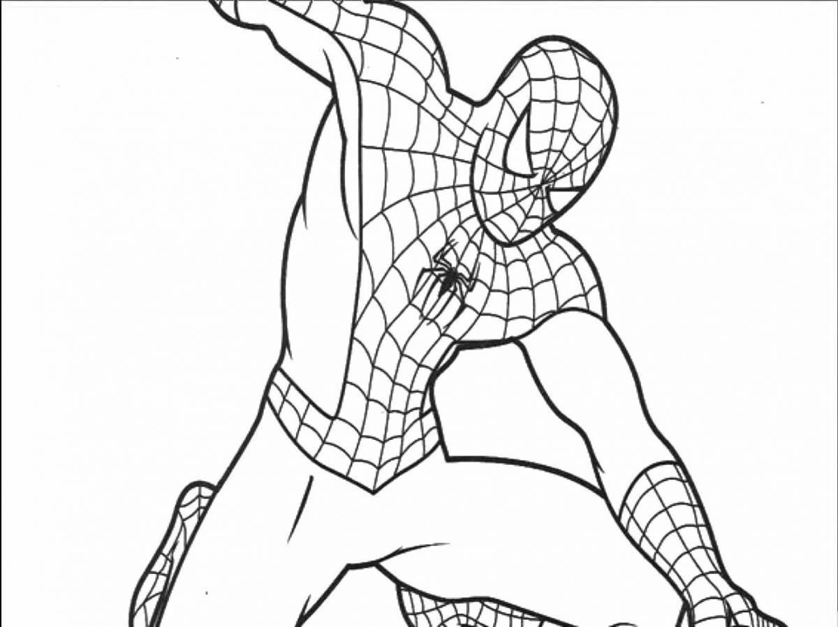 Glamorous Christmas Spider-Man coloring book