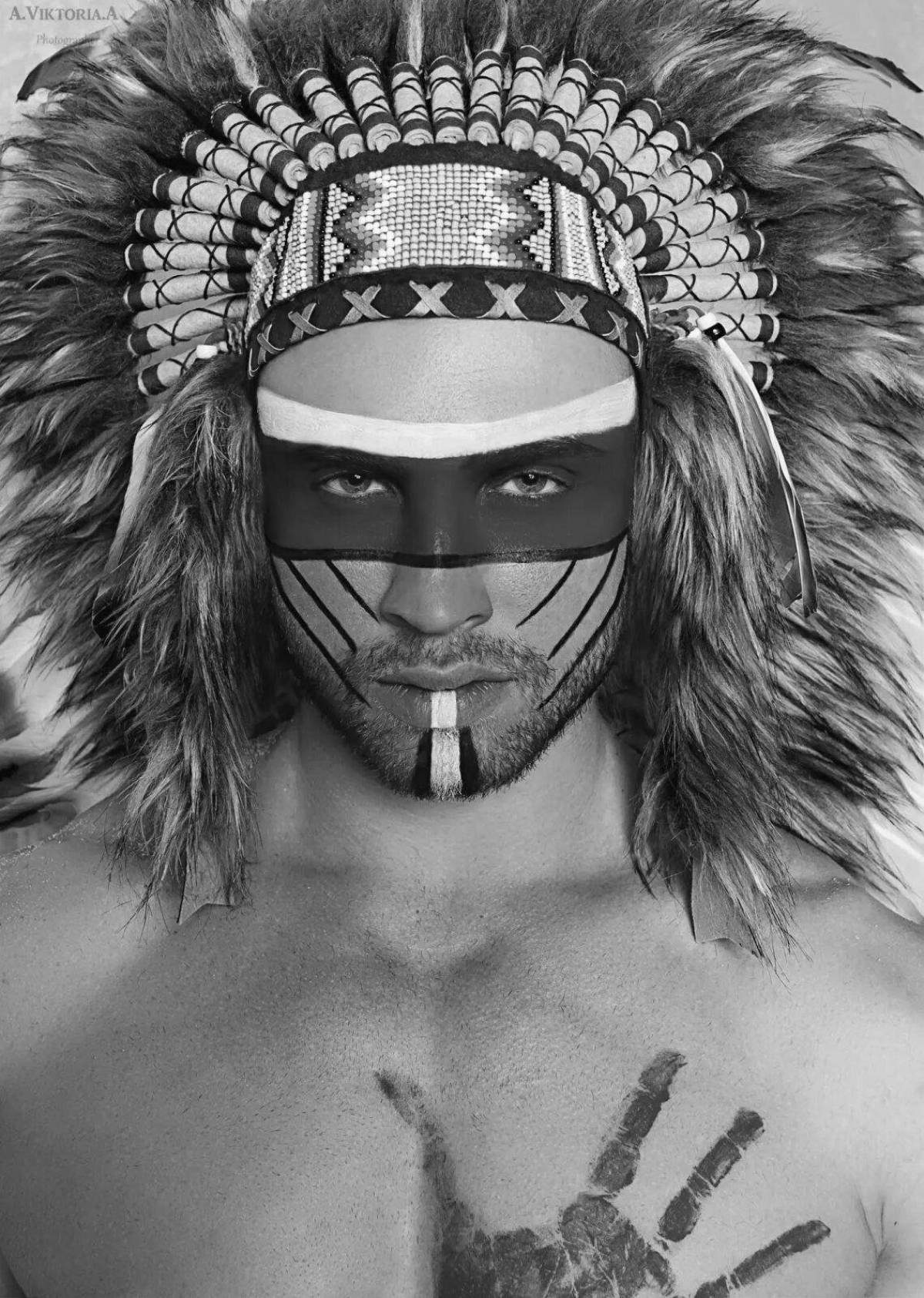 Image of glorious fighting Indians