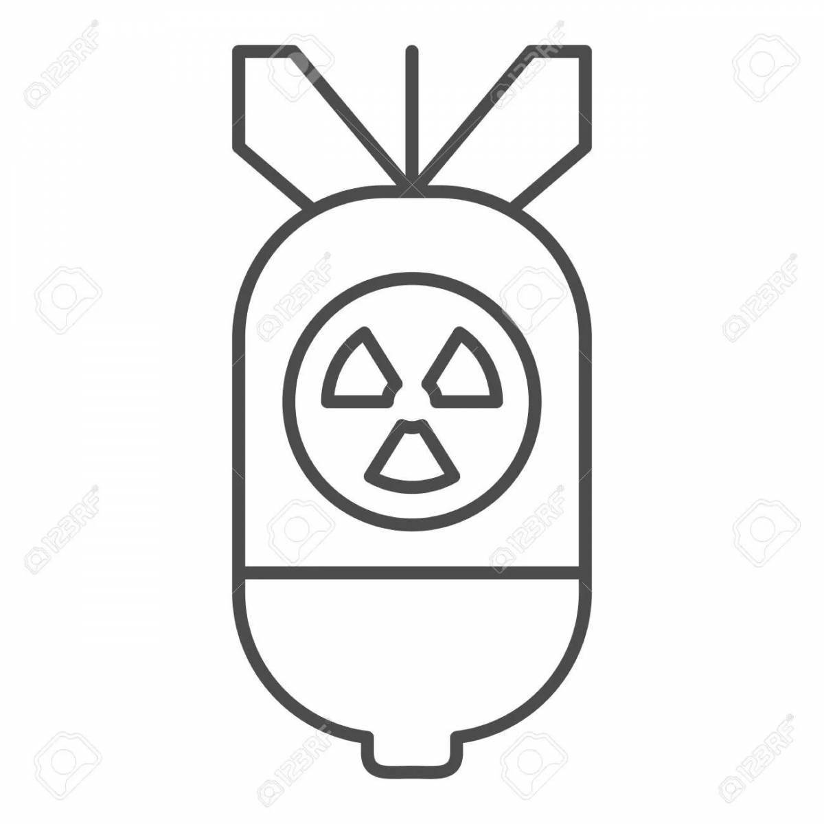 Explosive coloring atomic bomb