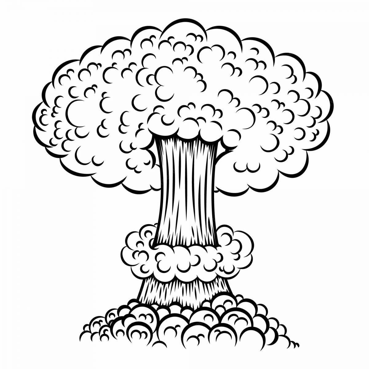 Luminous coloring atomic bomb