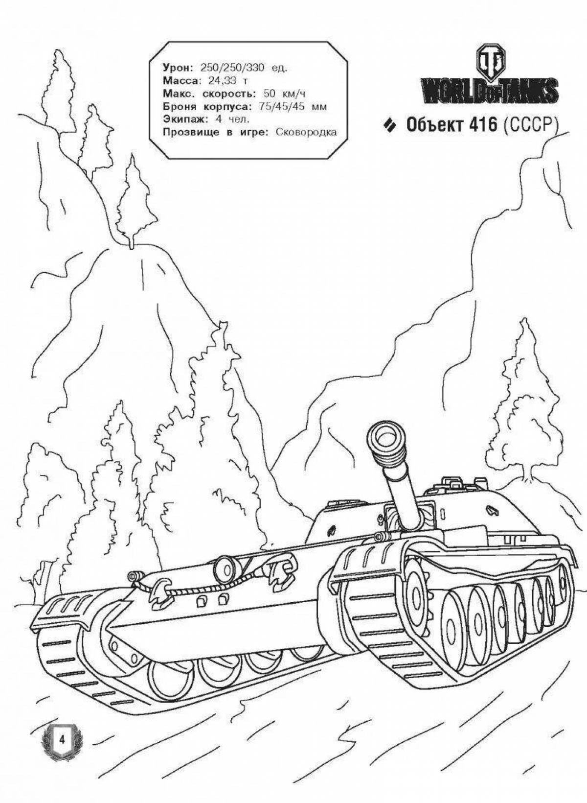 Dazzling coloring world of tanks