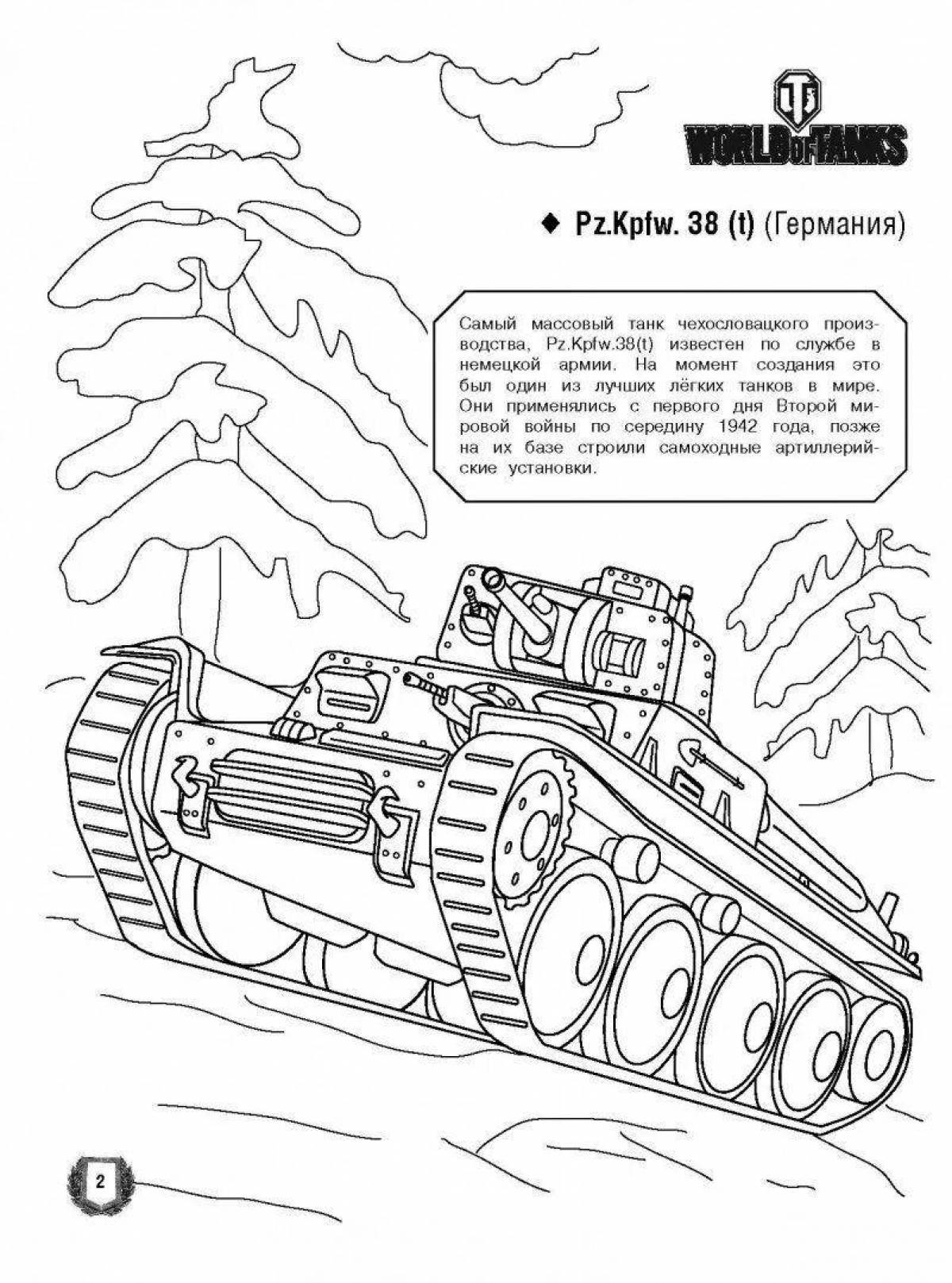 Amazing world of tanks coloring book