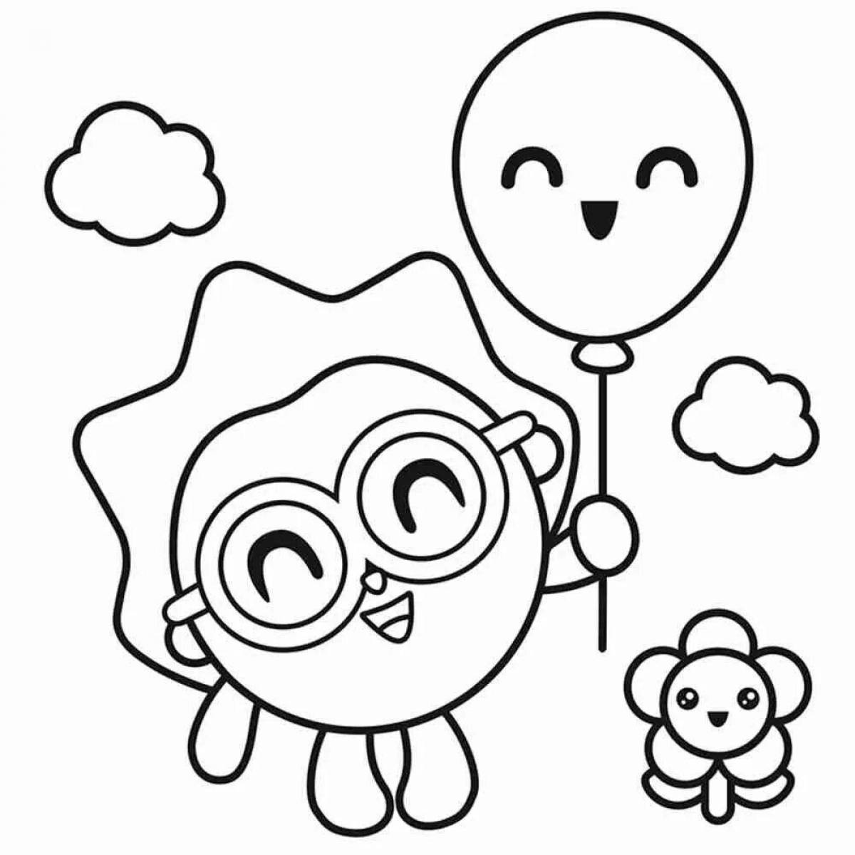 Coloured coloring book for toddler girls