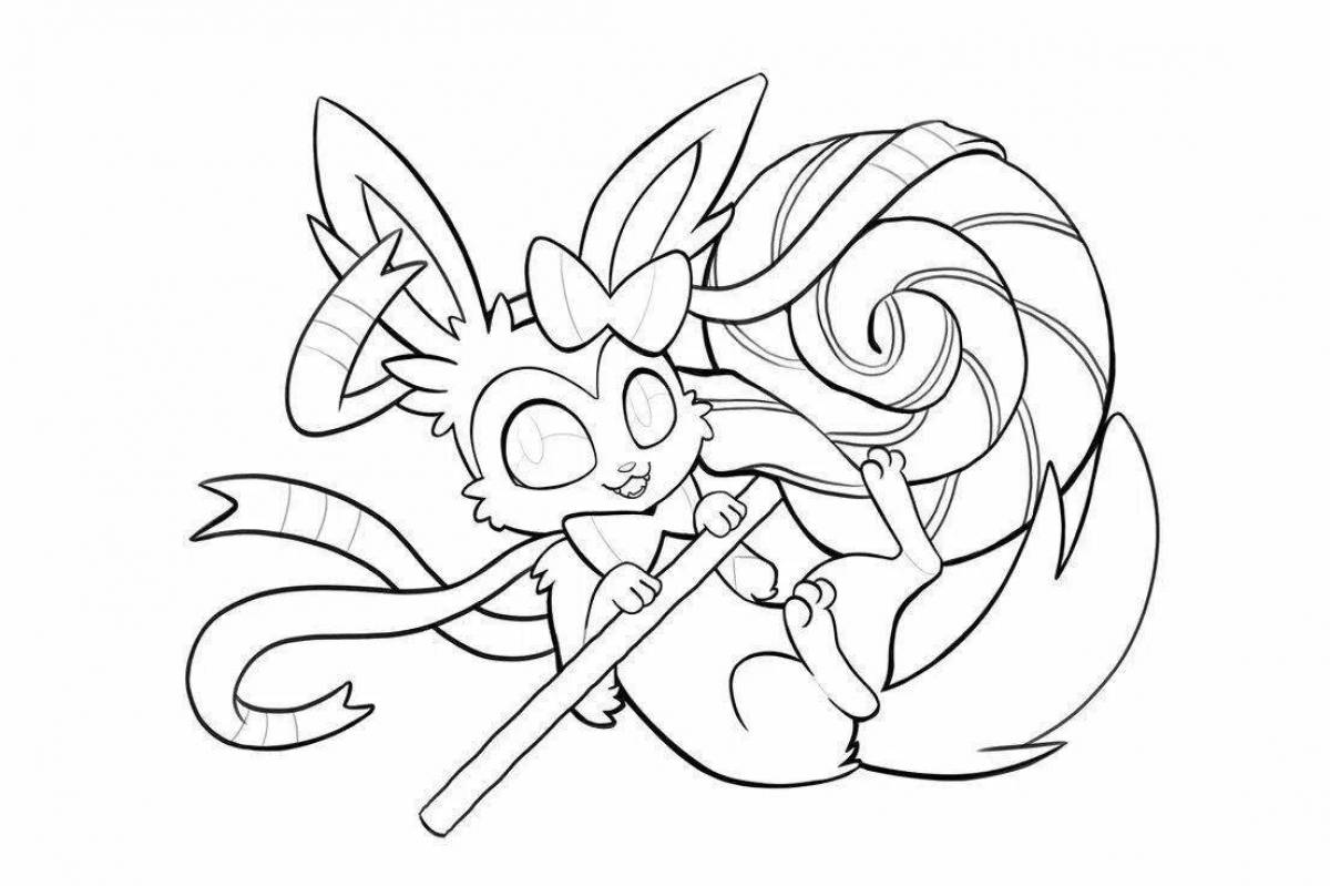 Evie and Pikachu fun coloring book