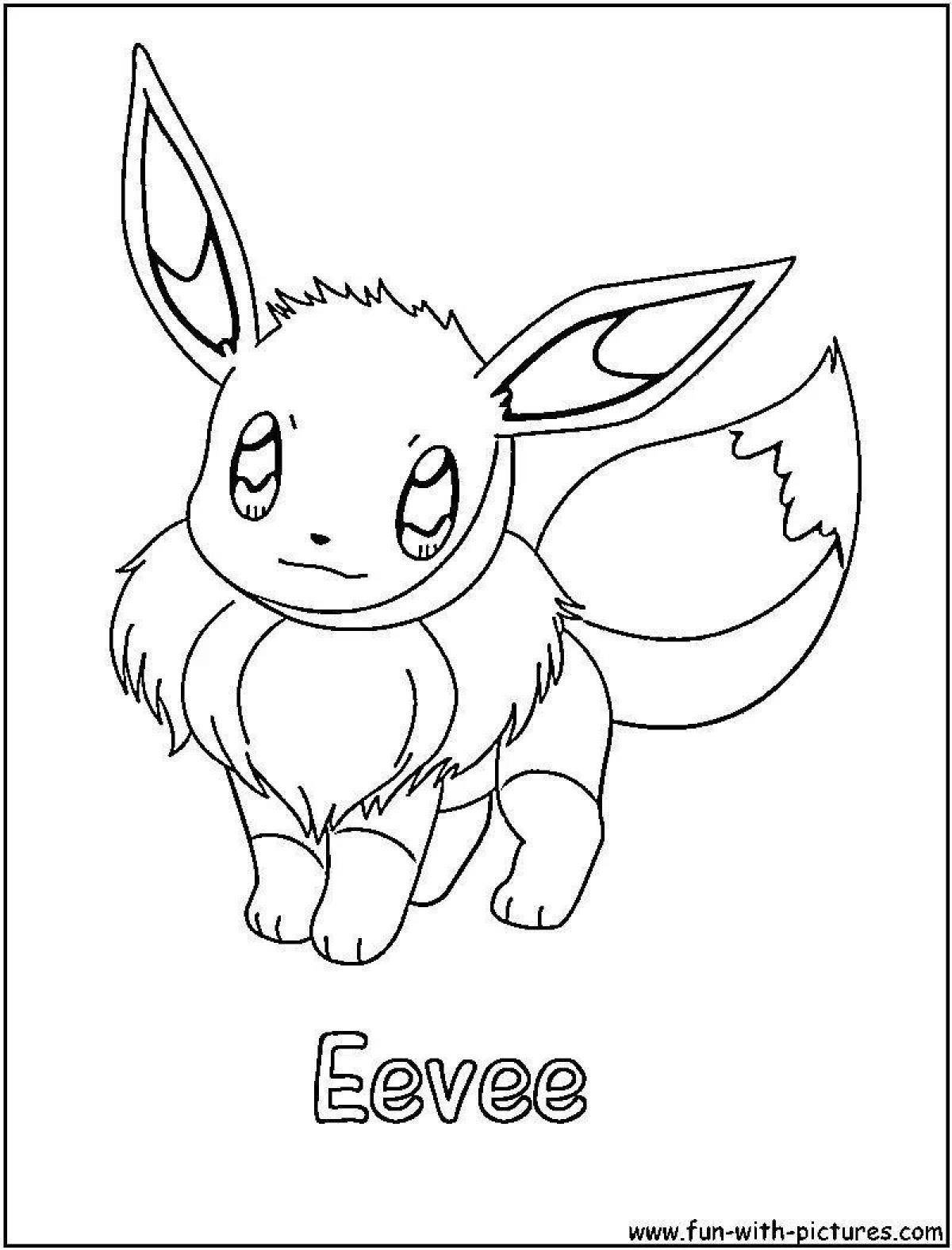 Eevee and Pikachu bright coloring