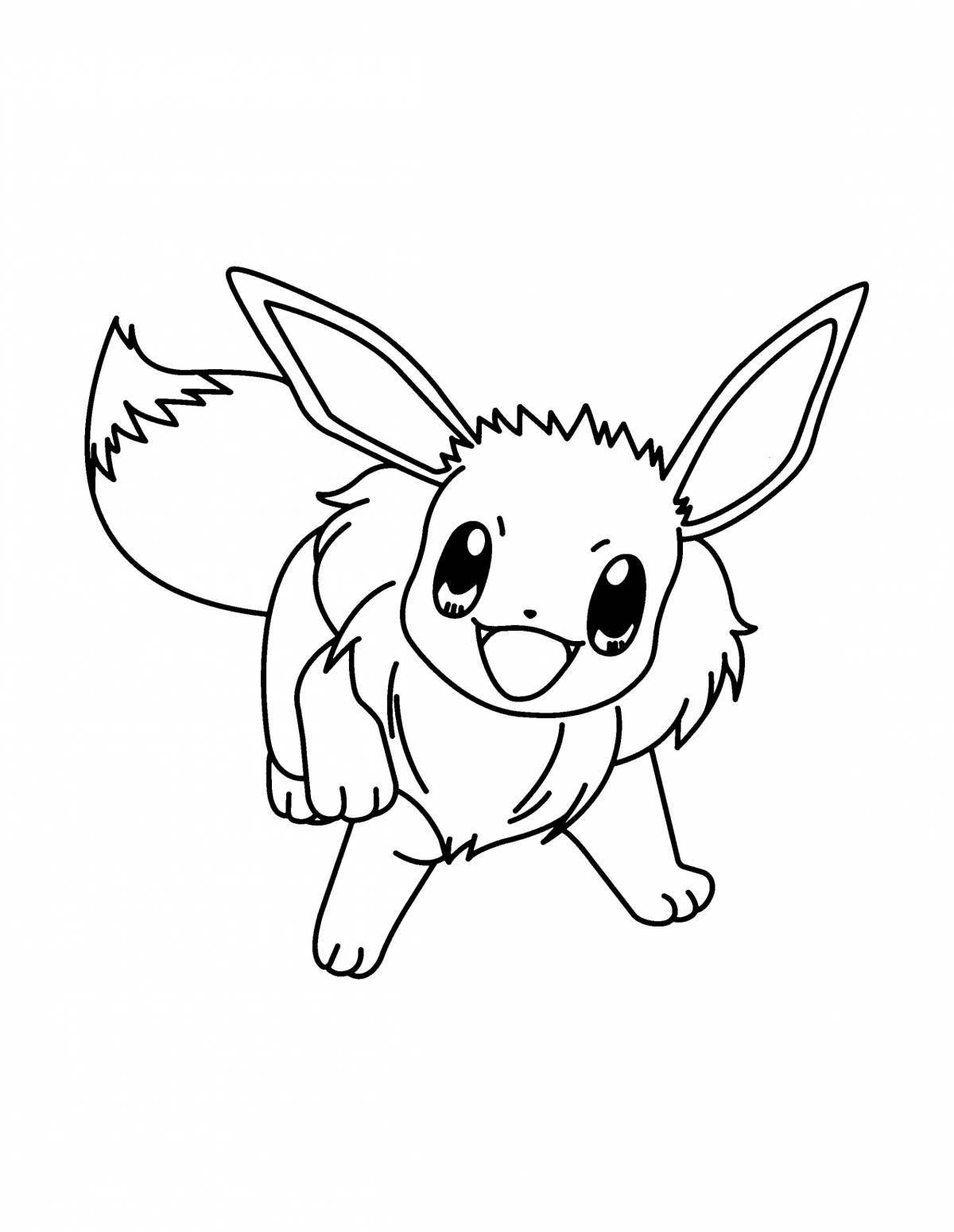 Adorable coloring book for Evie and Pikachu