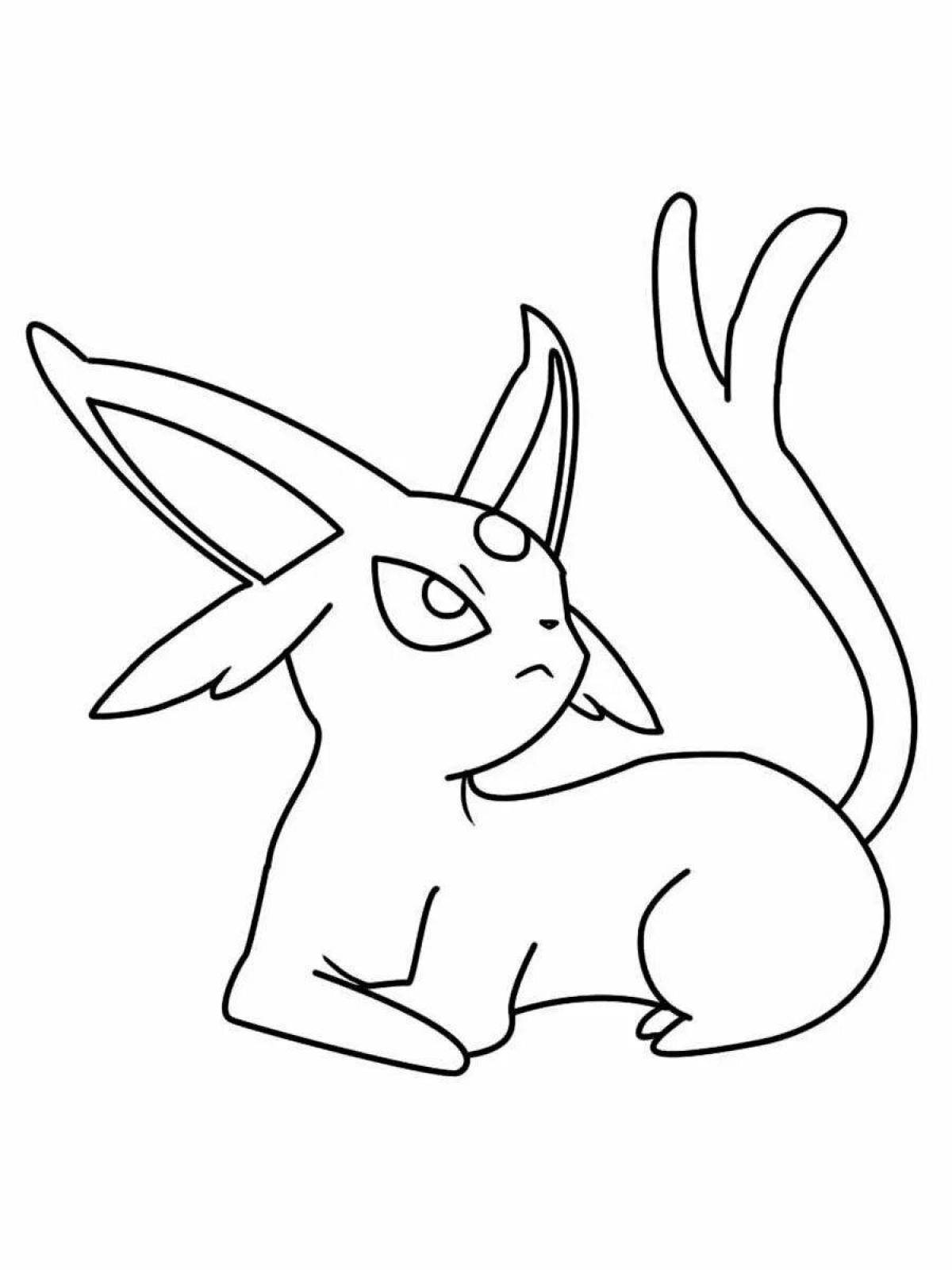 Evie and Pikachu Fairytale Coloring Page