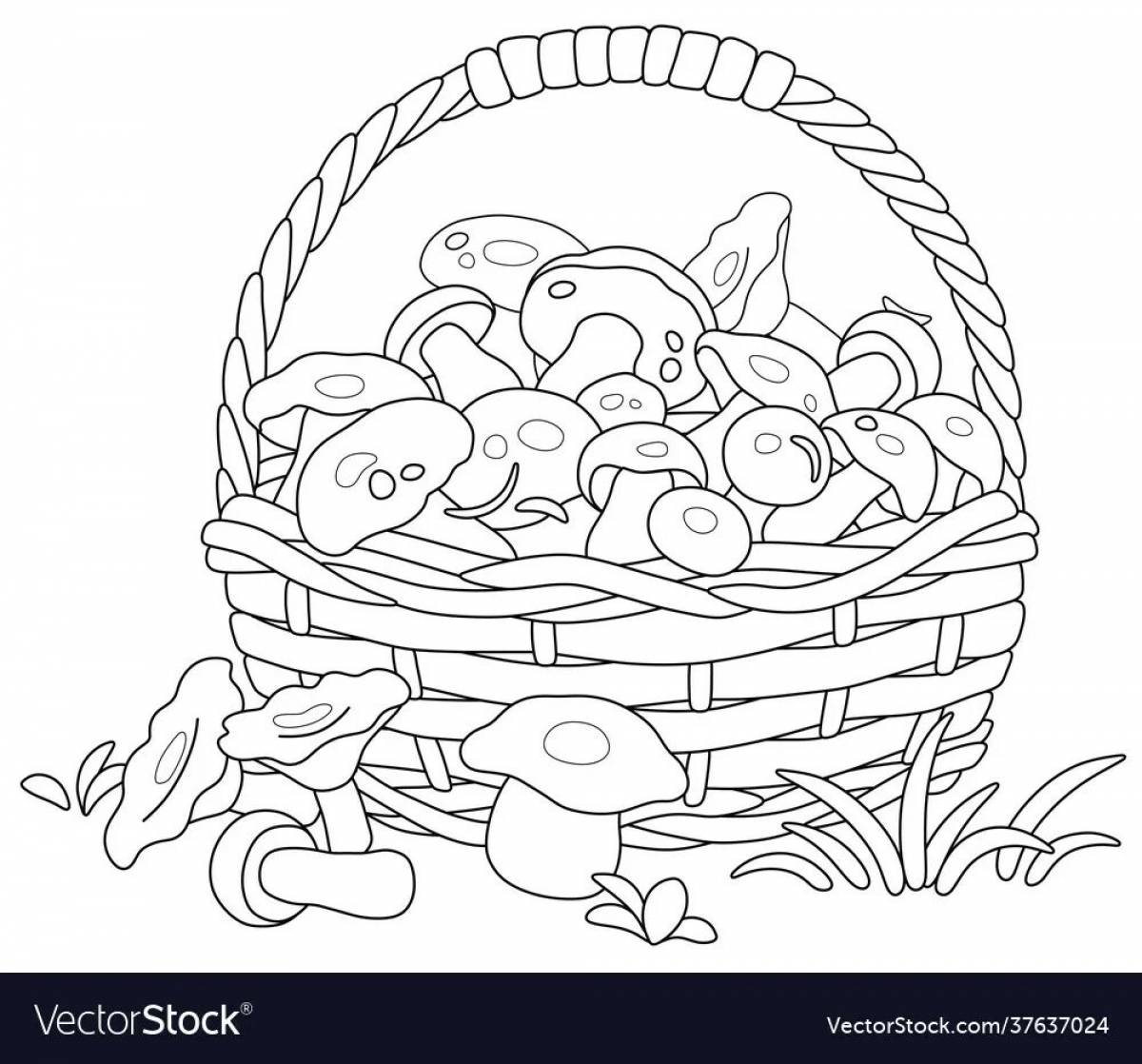 Basket with mushrooms #3