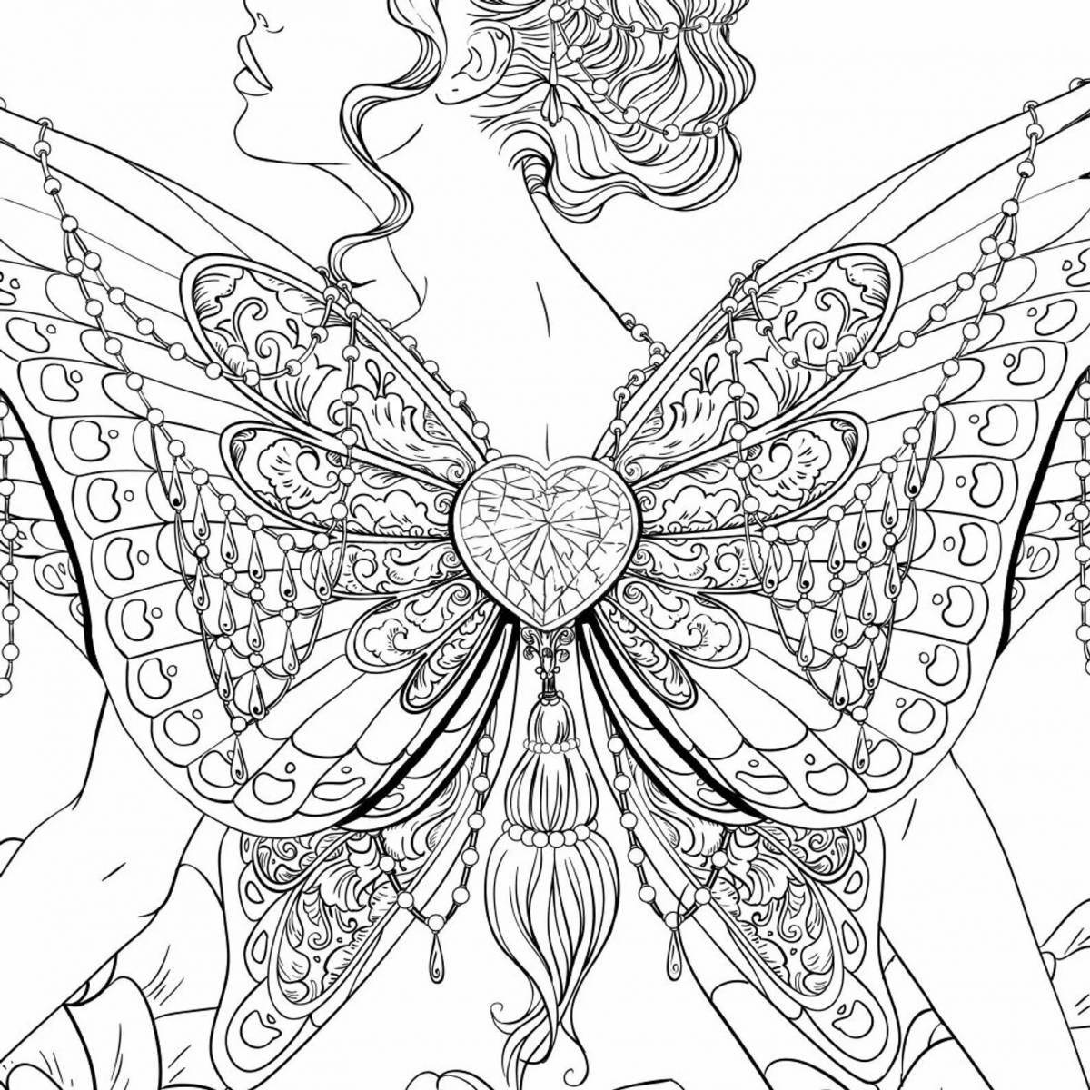 Fun coloring of the magical world of fairies
