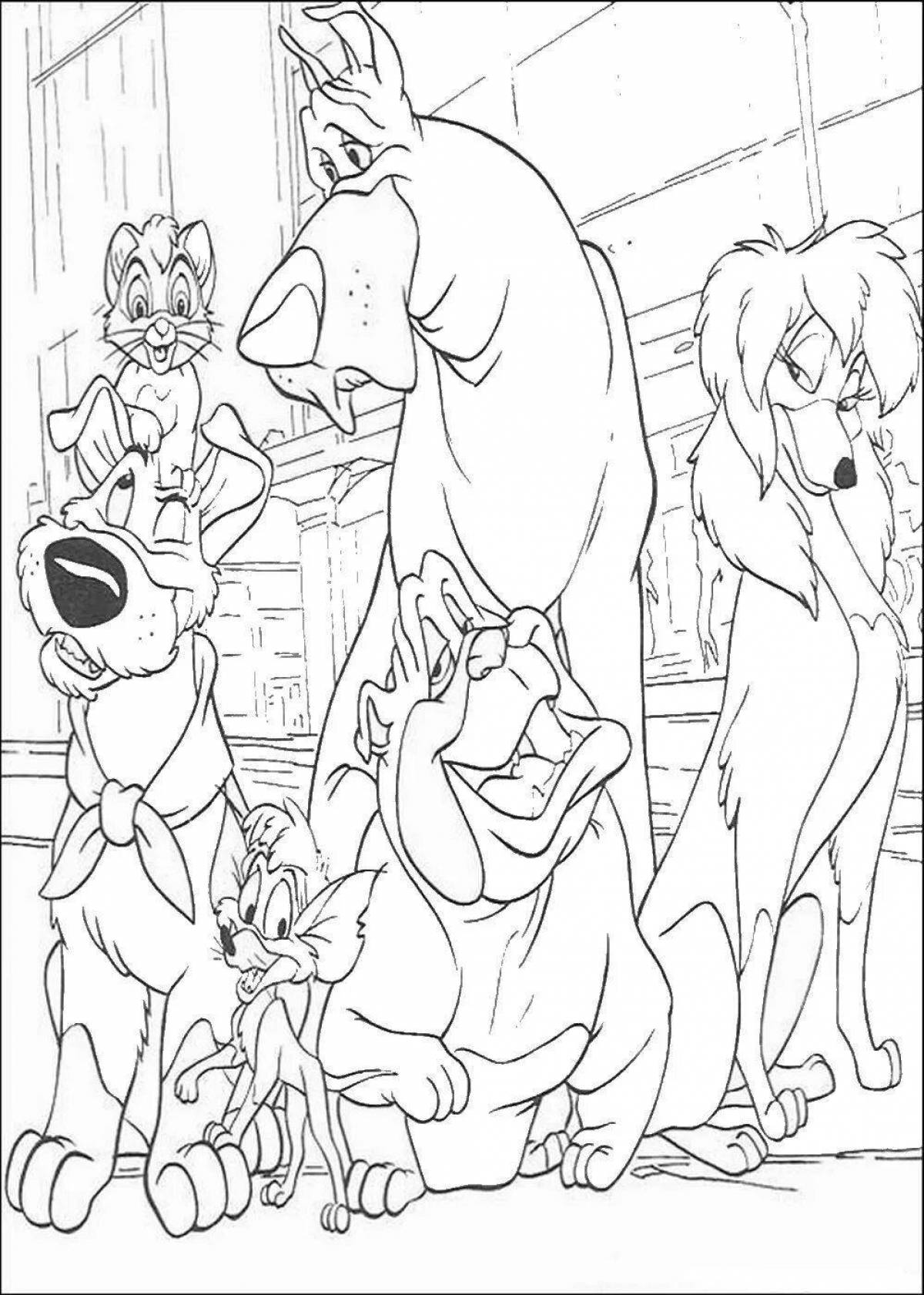 Coloring page magic oliver and company