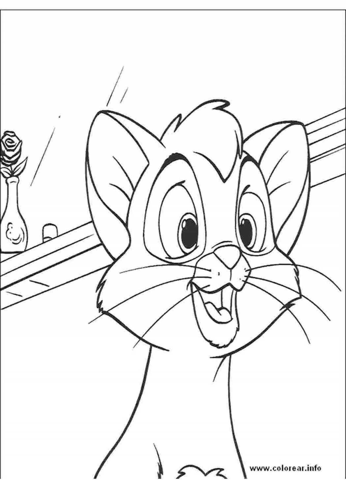 Coloring page gorgeous oliver and company