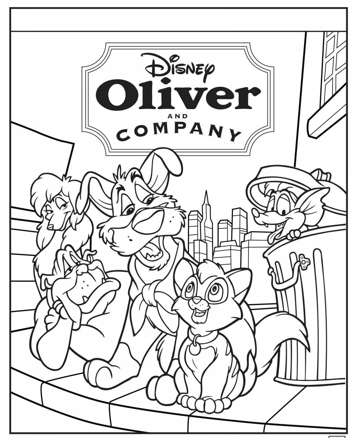 Creative coloring oliver and company