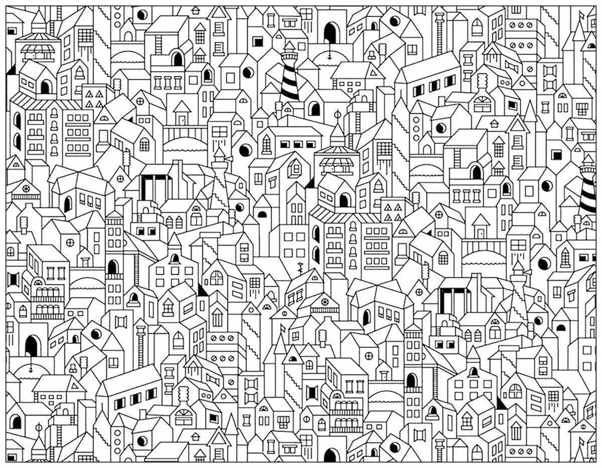 Привлекательная антистрессовая раскраска doodle art