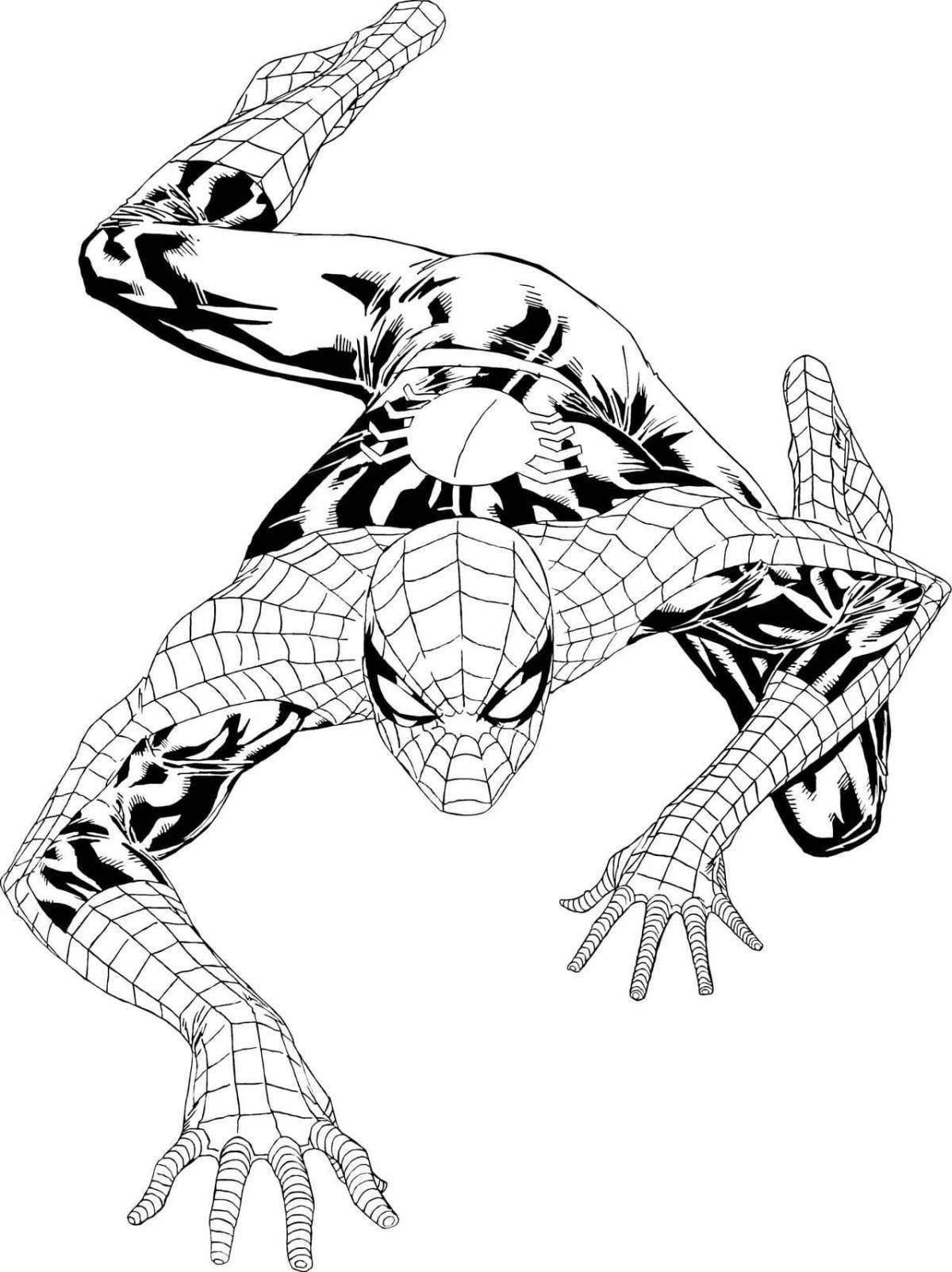 Fearless men in black coloring page