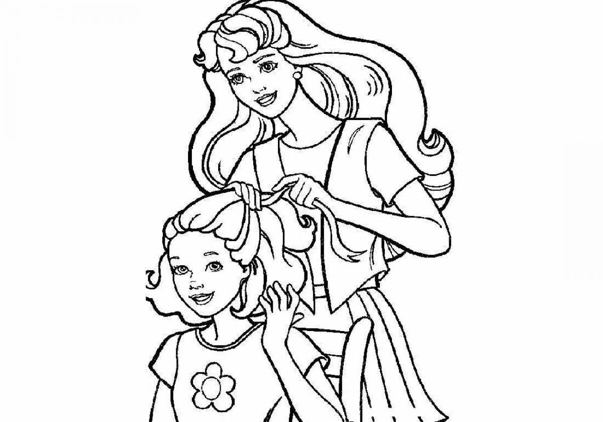 Great coloring book mom and daughter