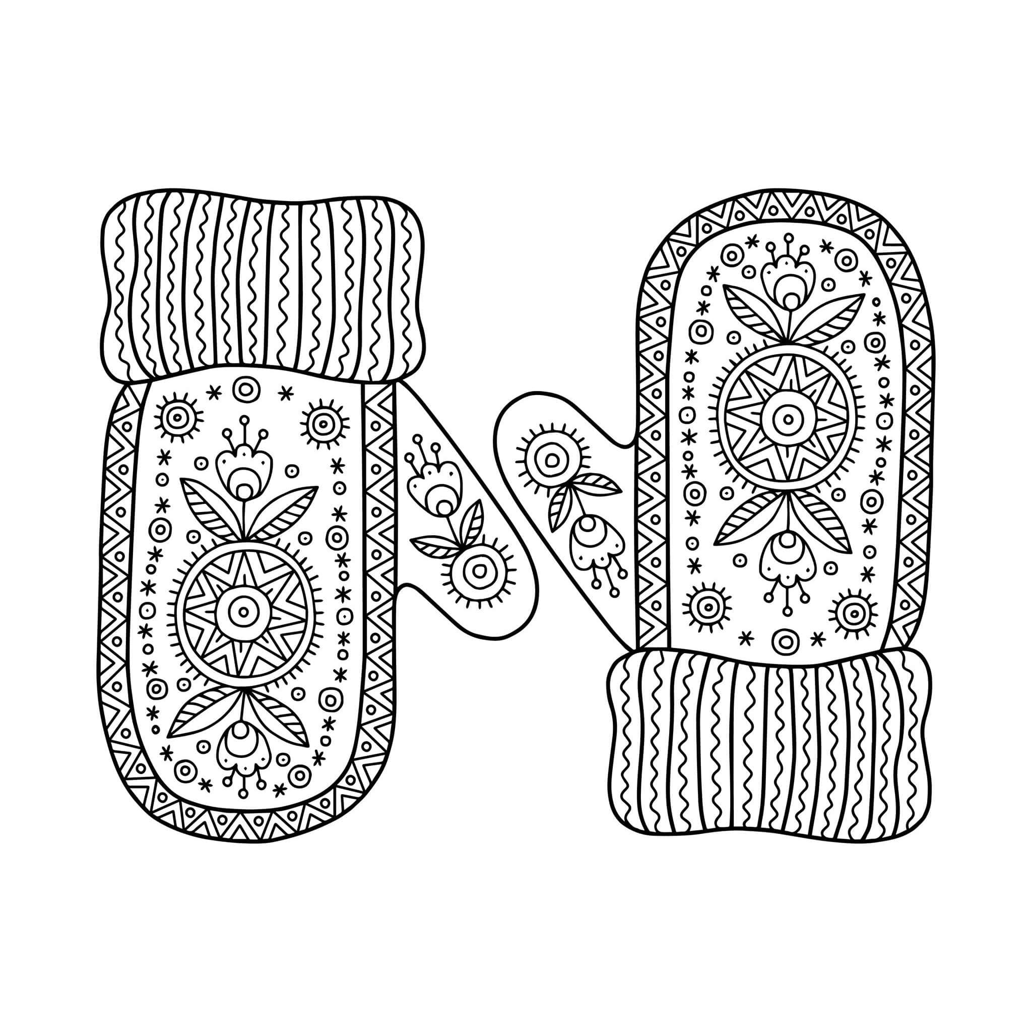 Patterned mitten #5