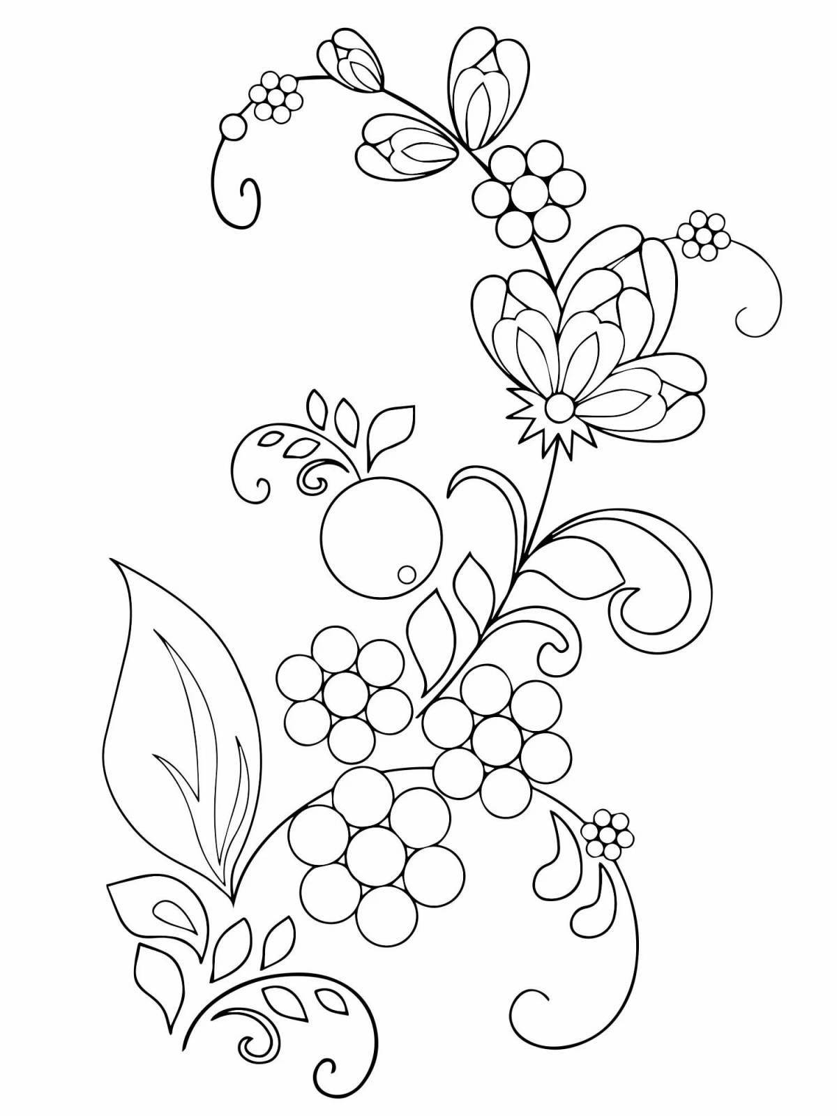 Flower patterns coloring book