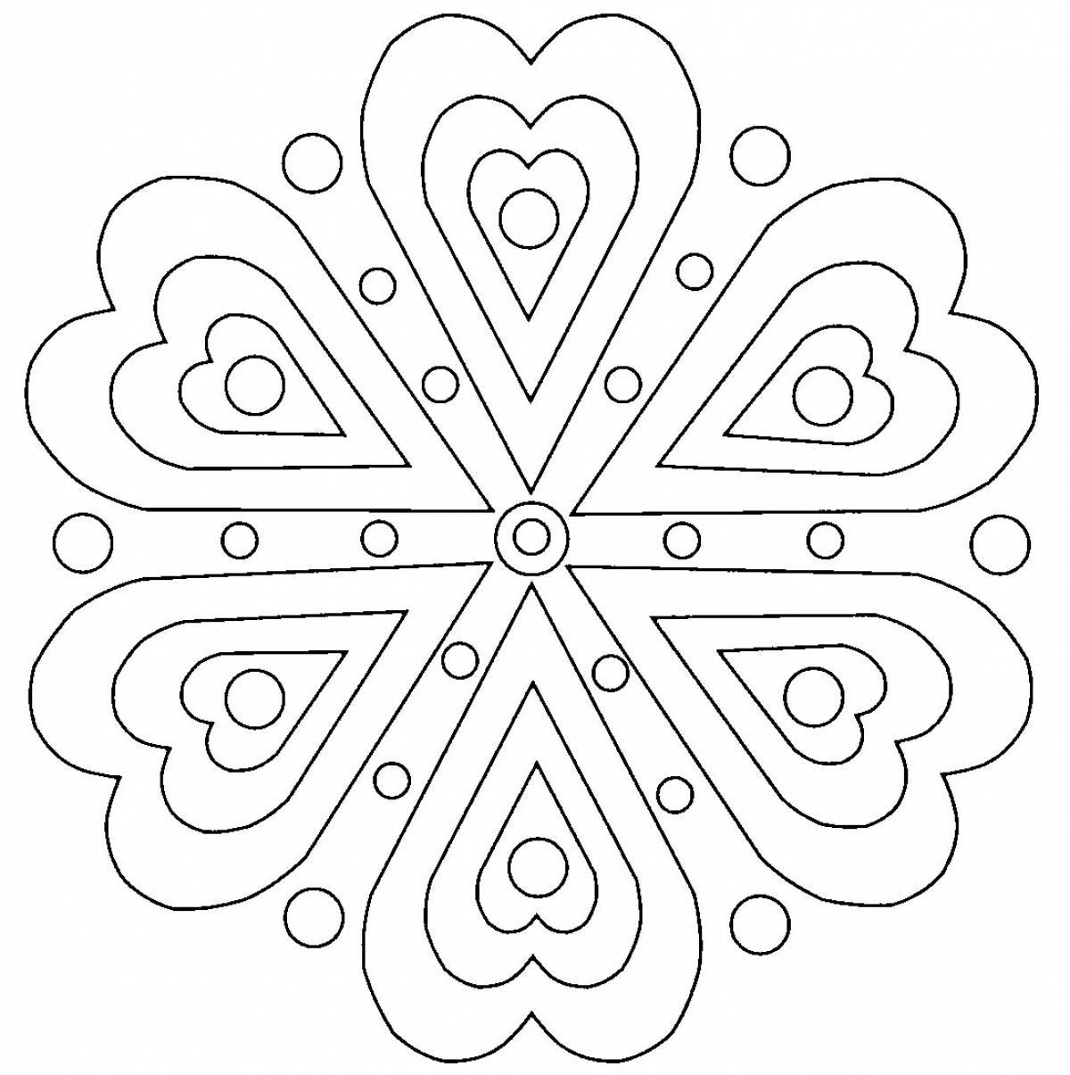 Bright abstract patterns coloring pages