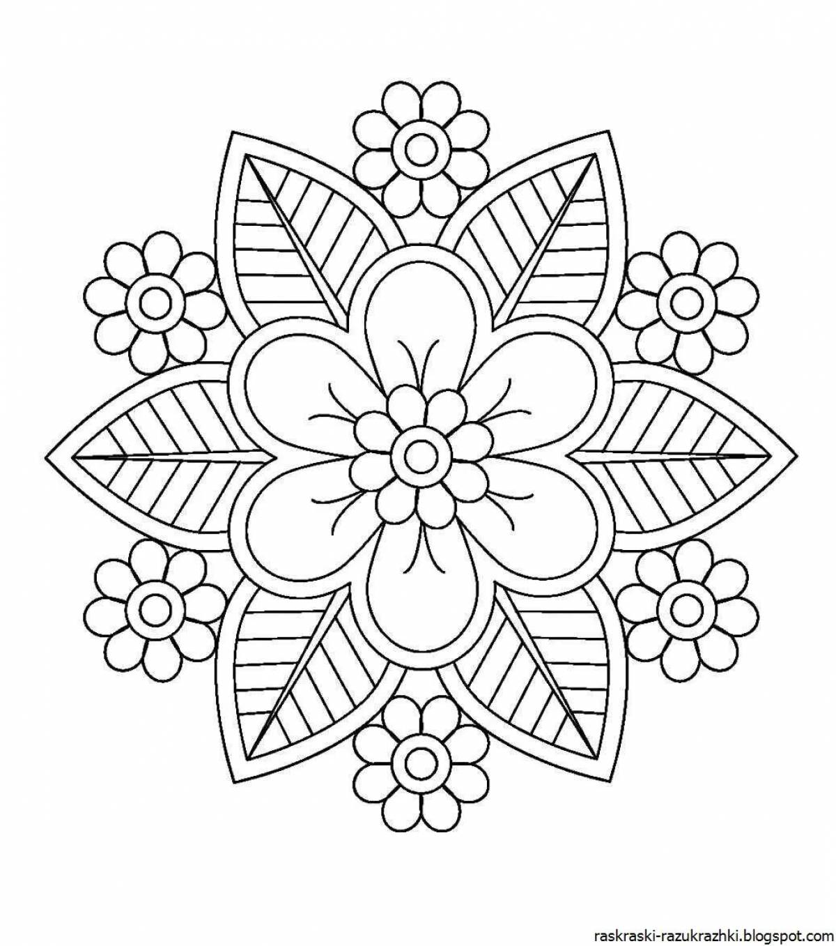Fun flower coloring pages