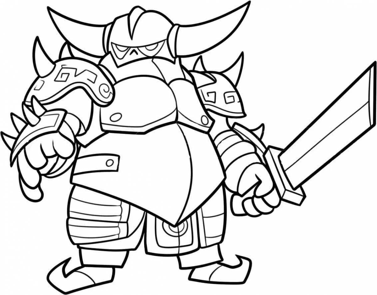 Exciting clash of clans coloring page