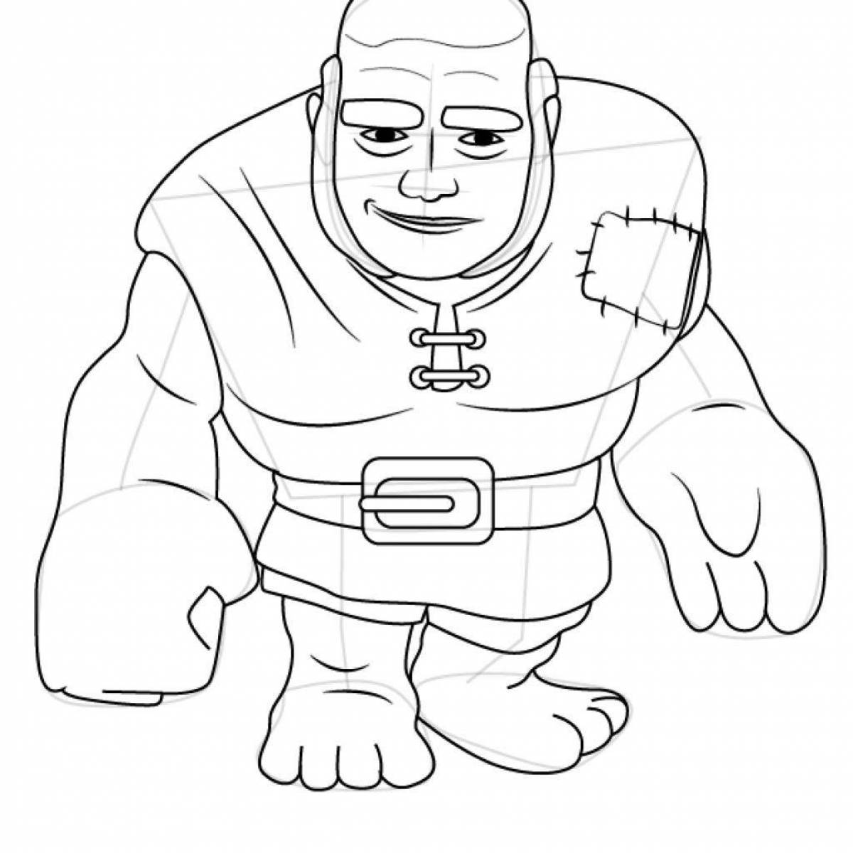 Charming clash of clans coloring book