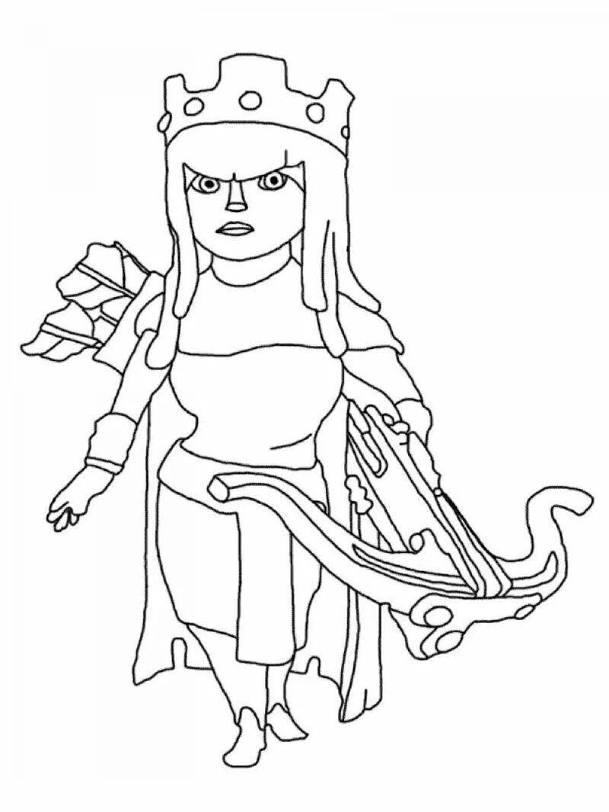 Tempting clash of clans coloring page