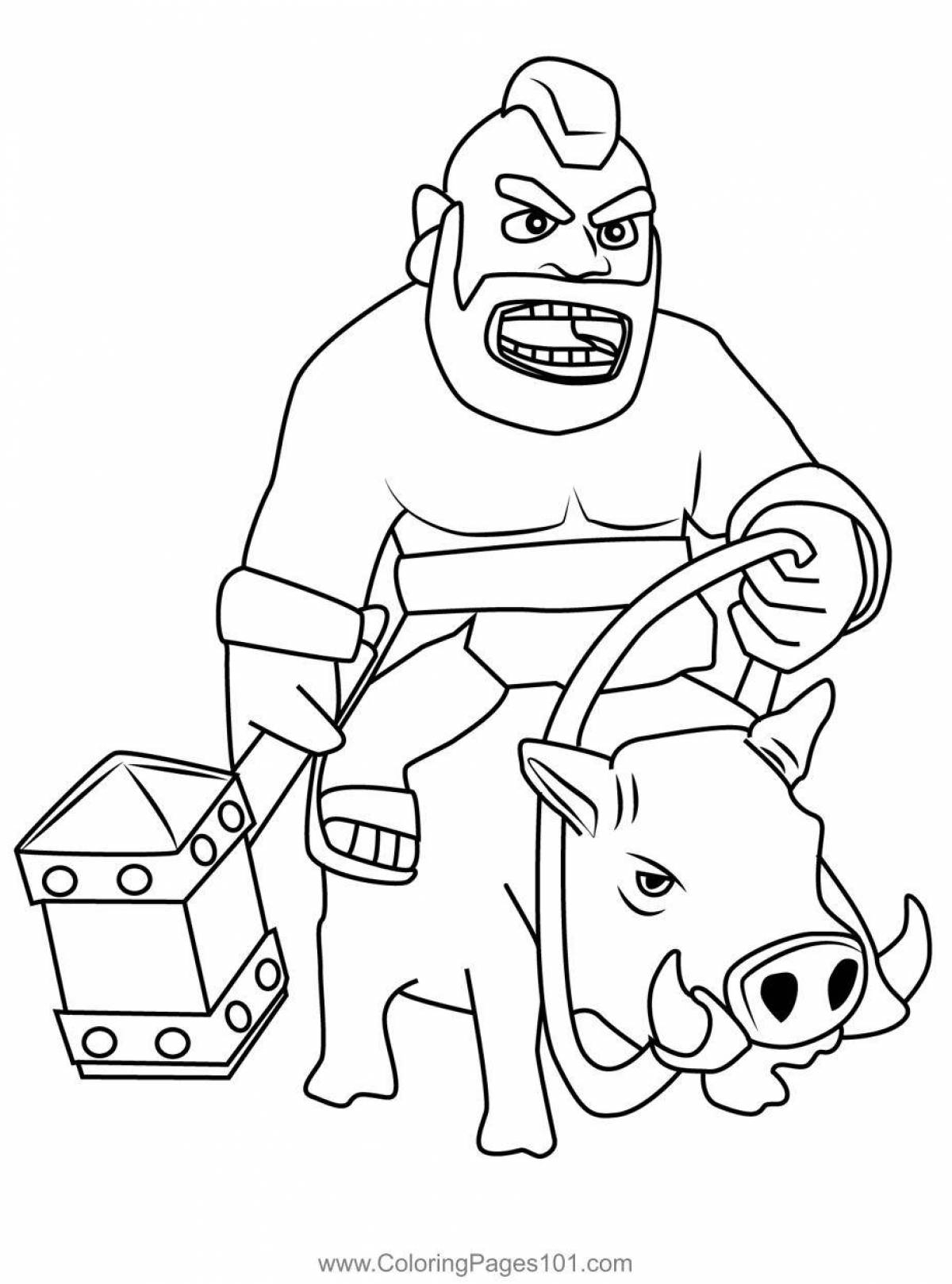 Clash of clans glitter coloring book