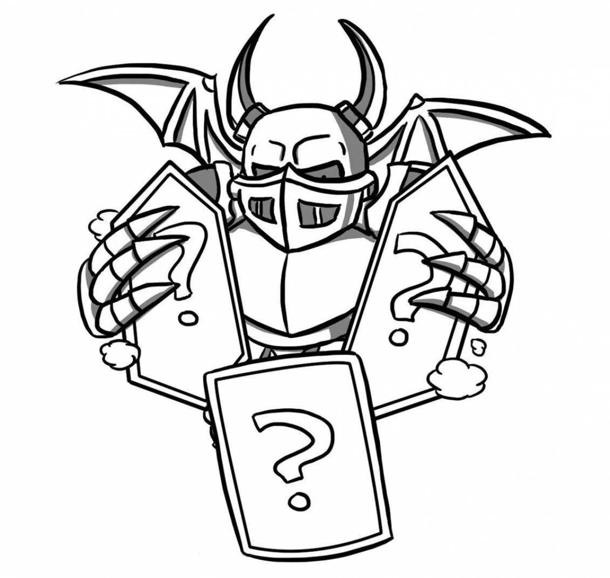 Outstanding clash of clans coloring page