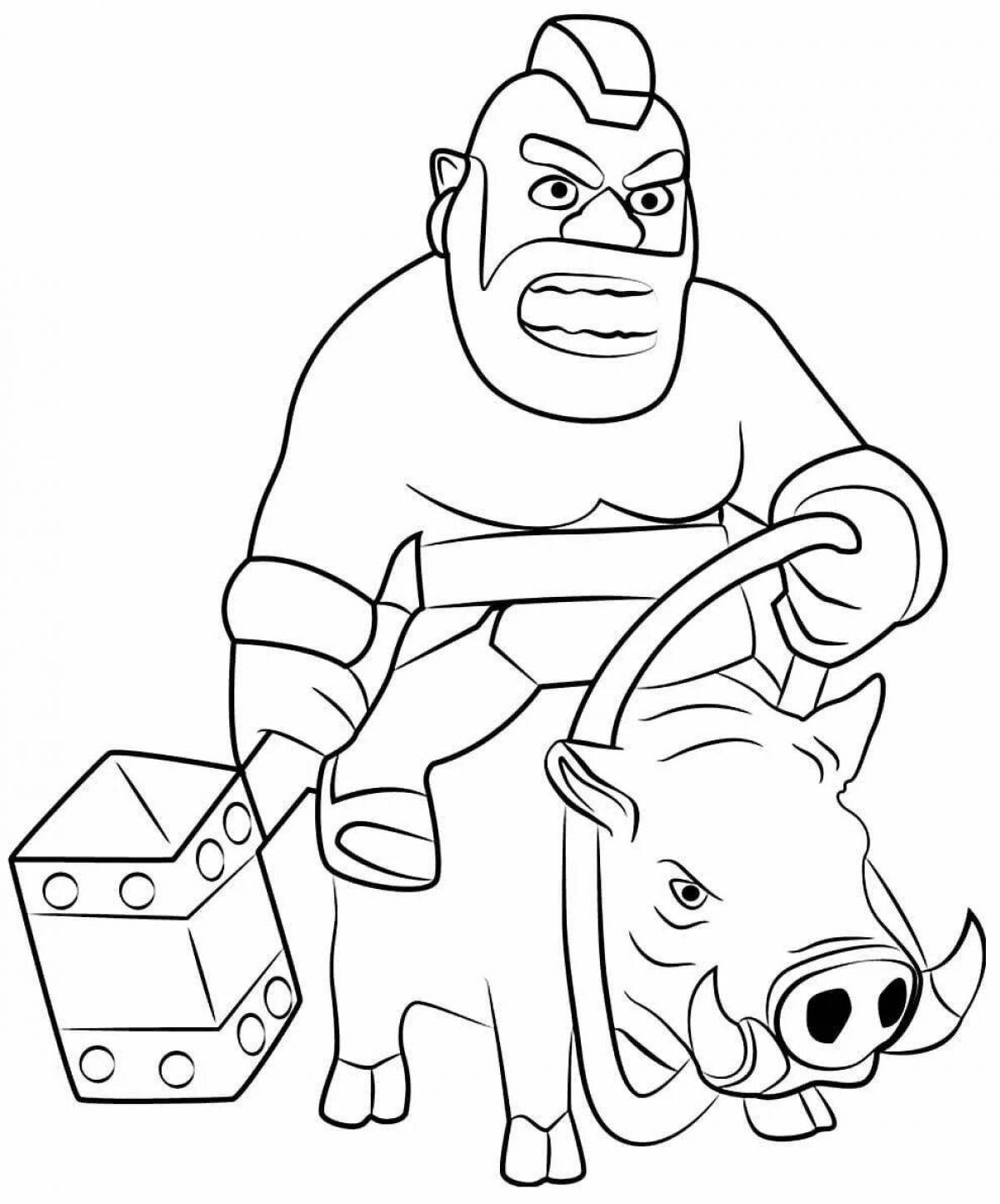 Coloring grand clash of clans