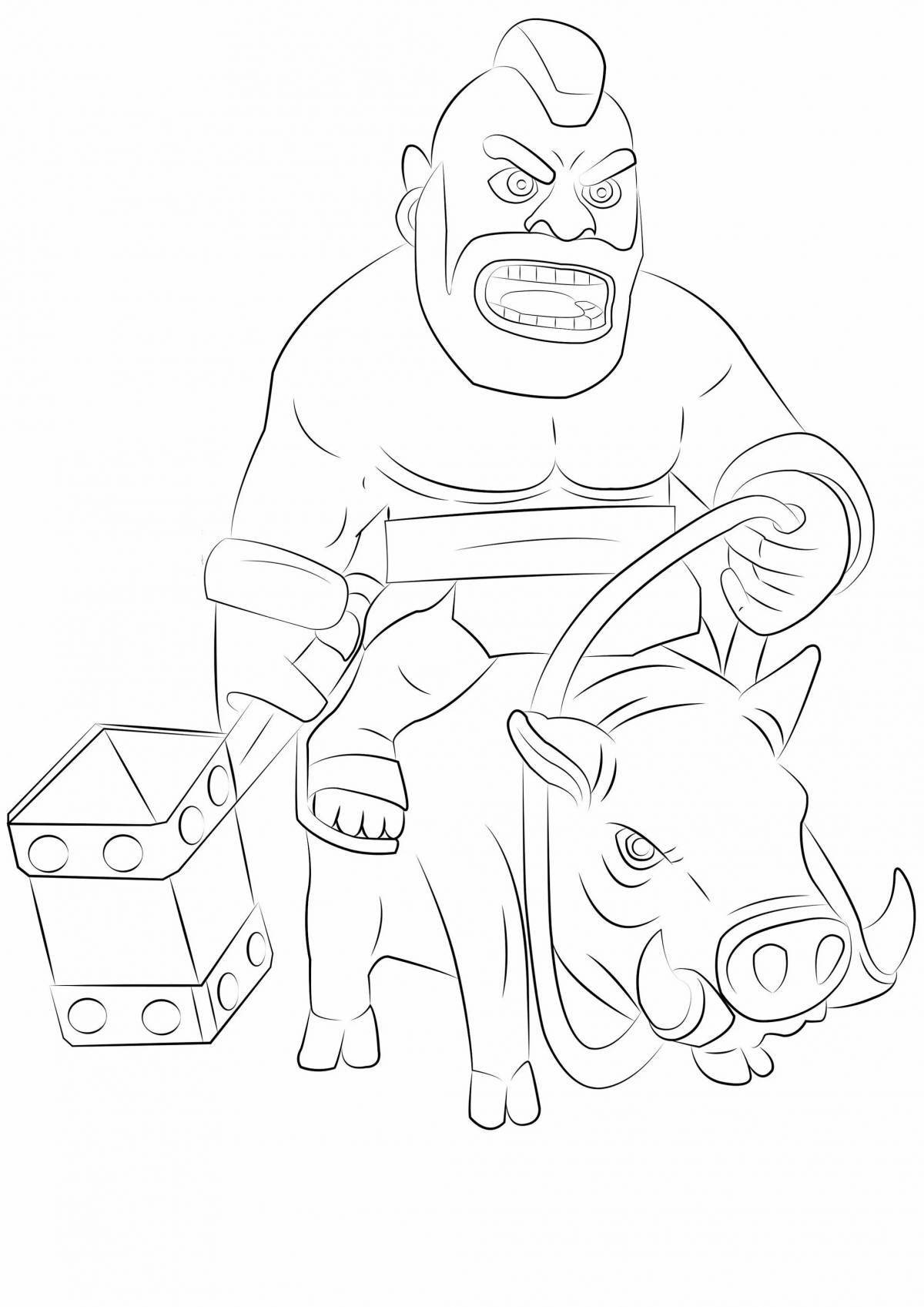 Majestic clash of clans coloring page
