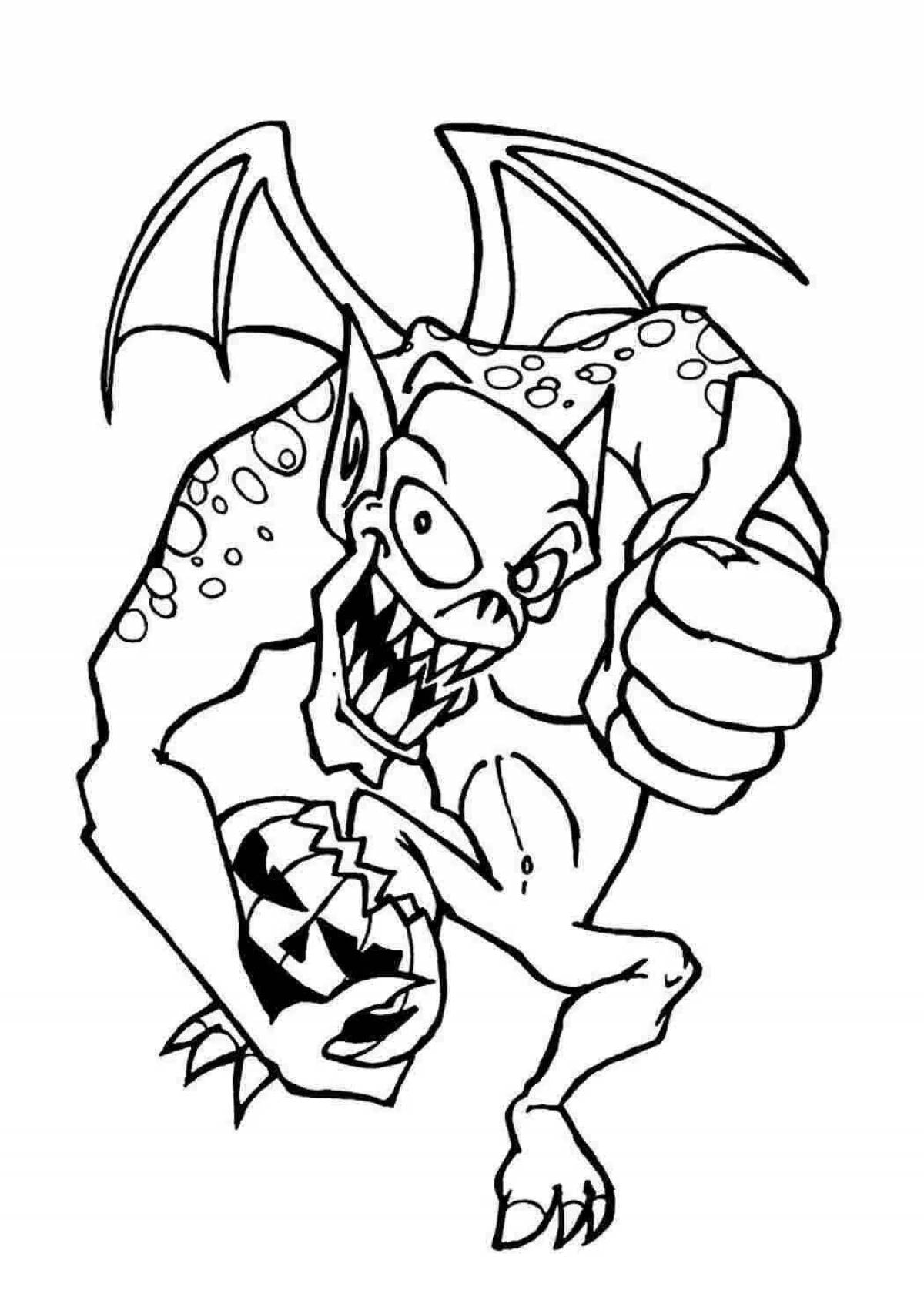 Spooky coloring book for boys