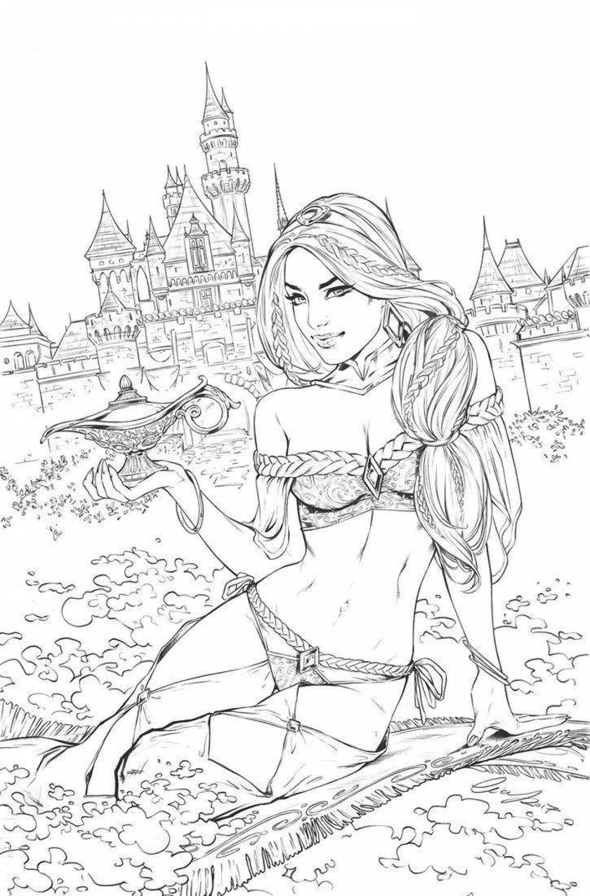 Fascinating adult porn coloring page
