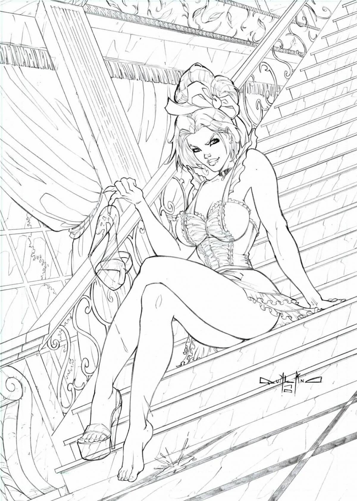 Deluxe adult porn coloring page