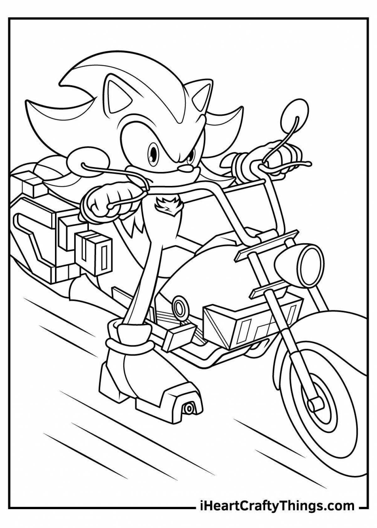 Color-frenzy coloring sonic in the car