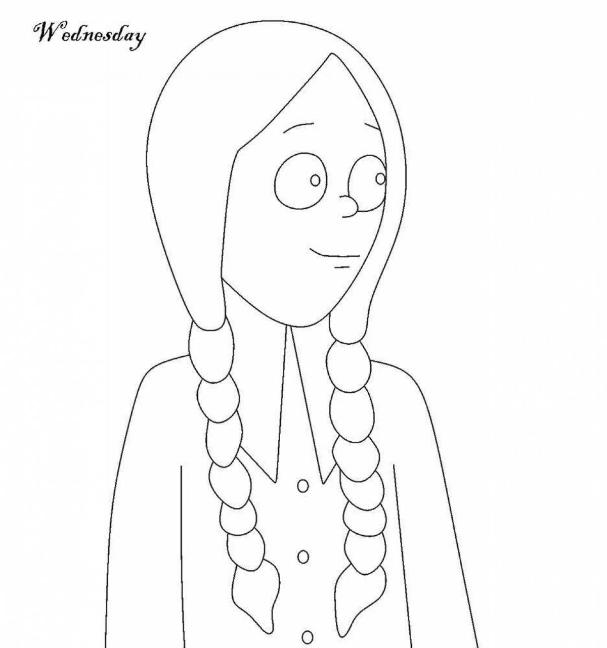 Vivacious wenday coloring page
