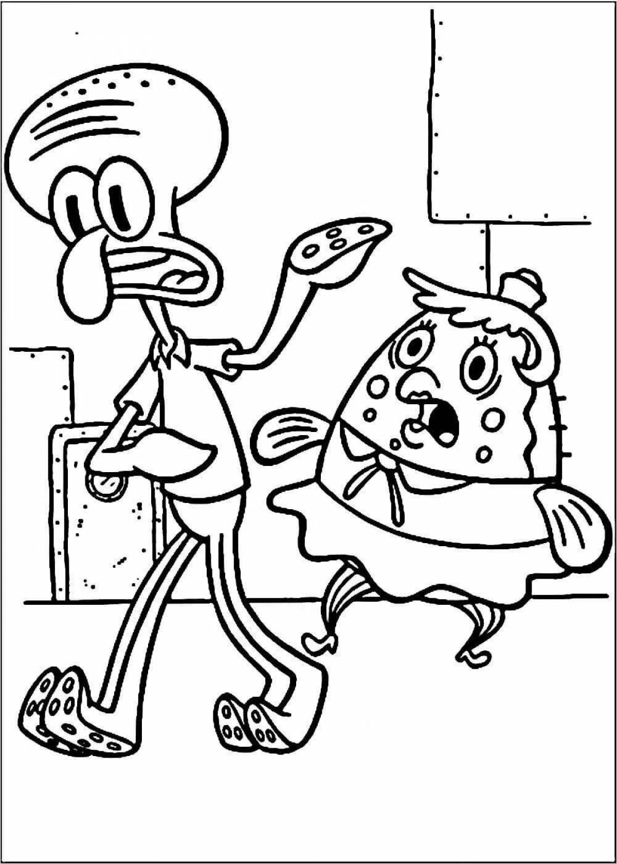 Spongebob squidward amazing coloring book