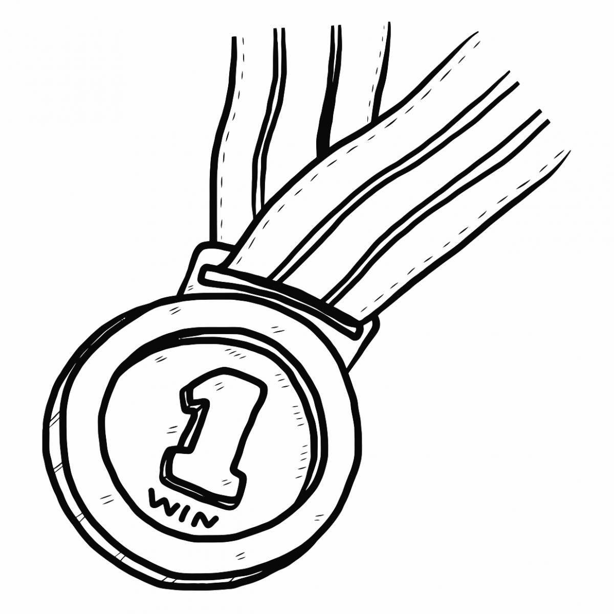 Ярко окрашенная медаль за 1-е место