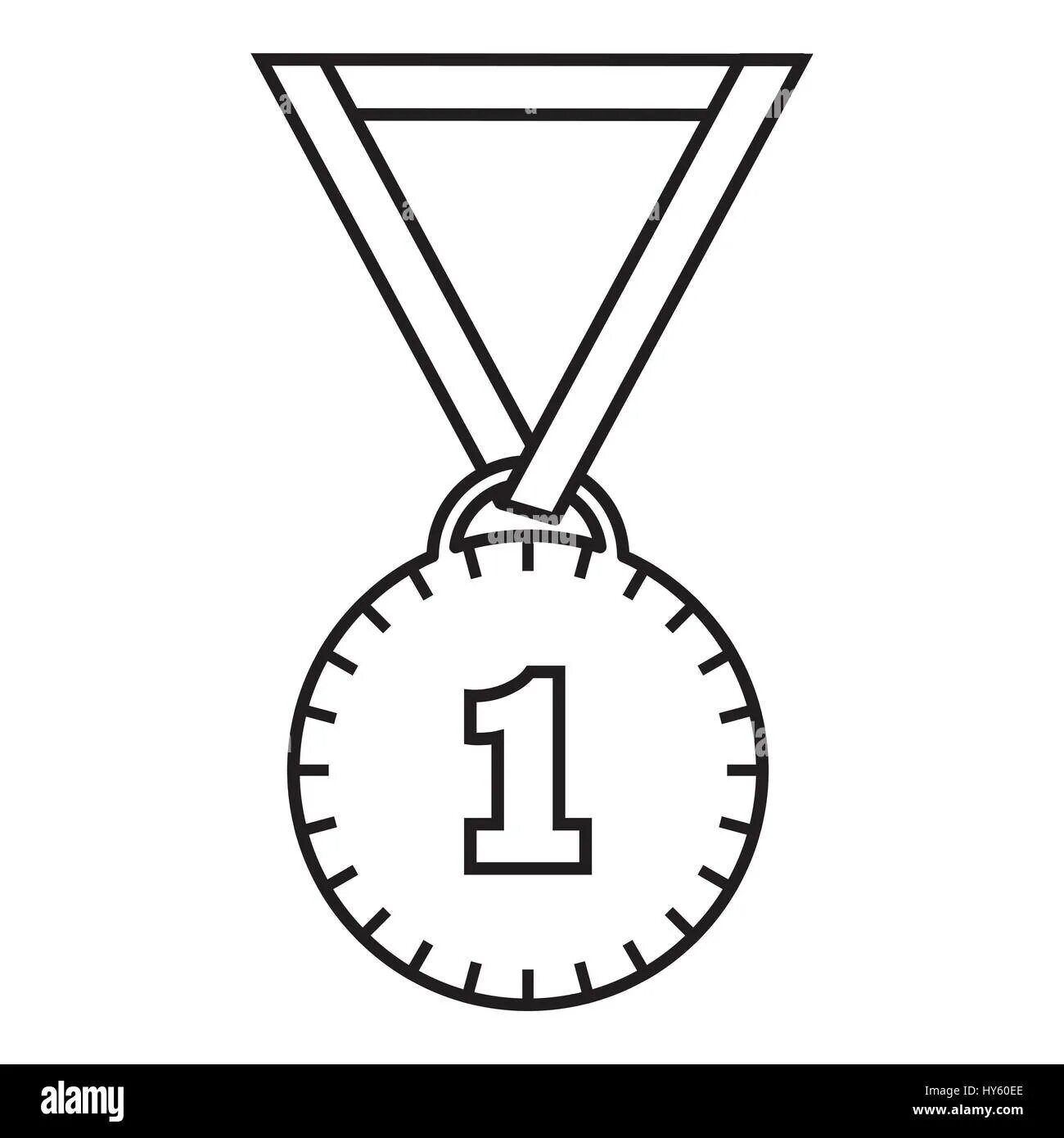 Colorfully embroidered 1st place medal coloring page