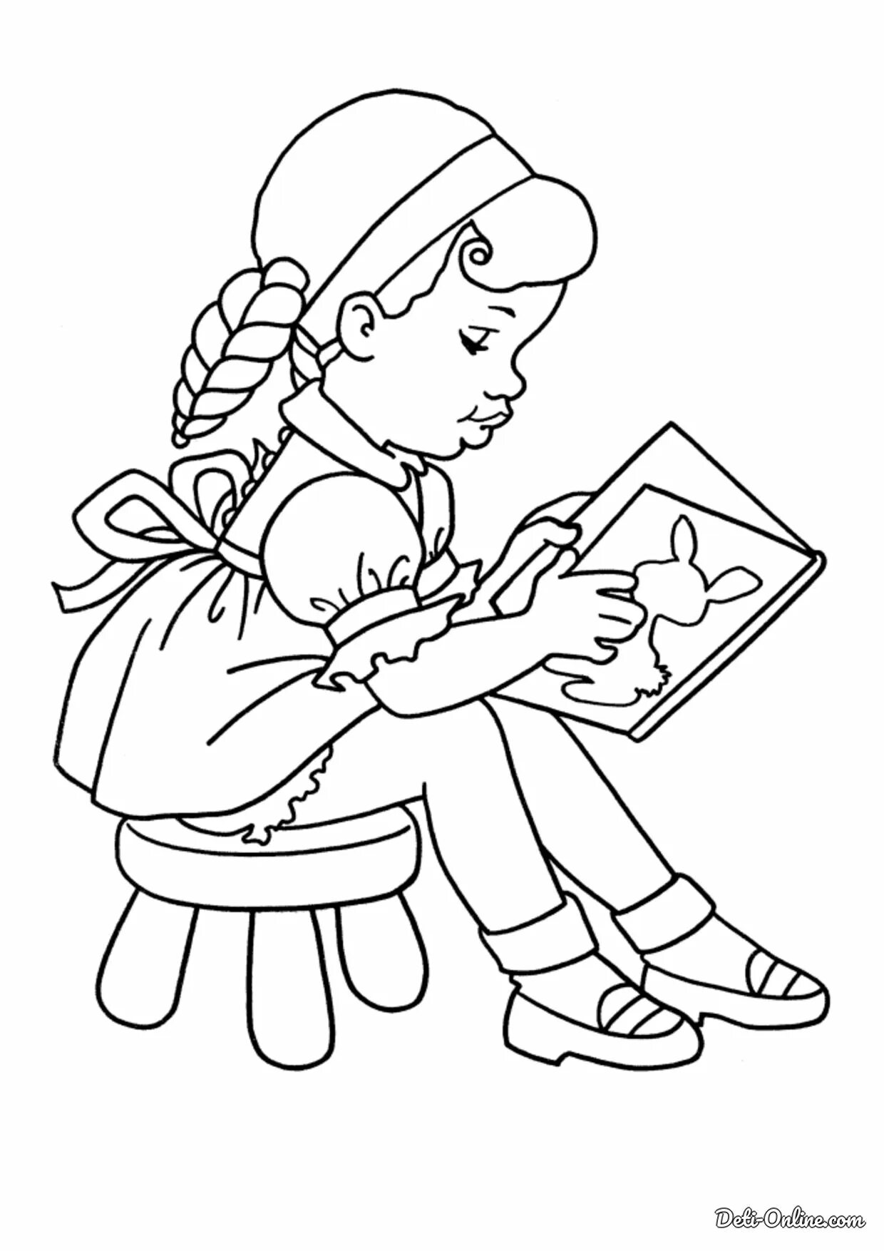 Девочка читает книгу #11