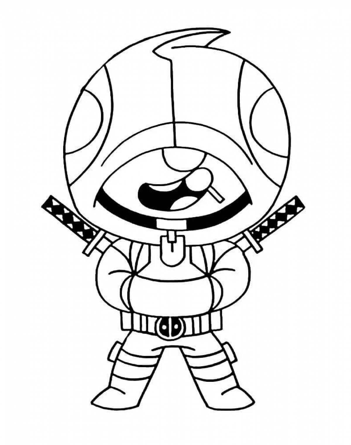 Lovely griff brawl stars coloring page