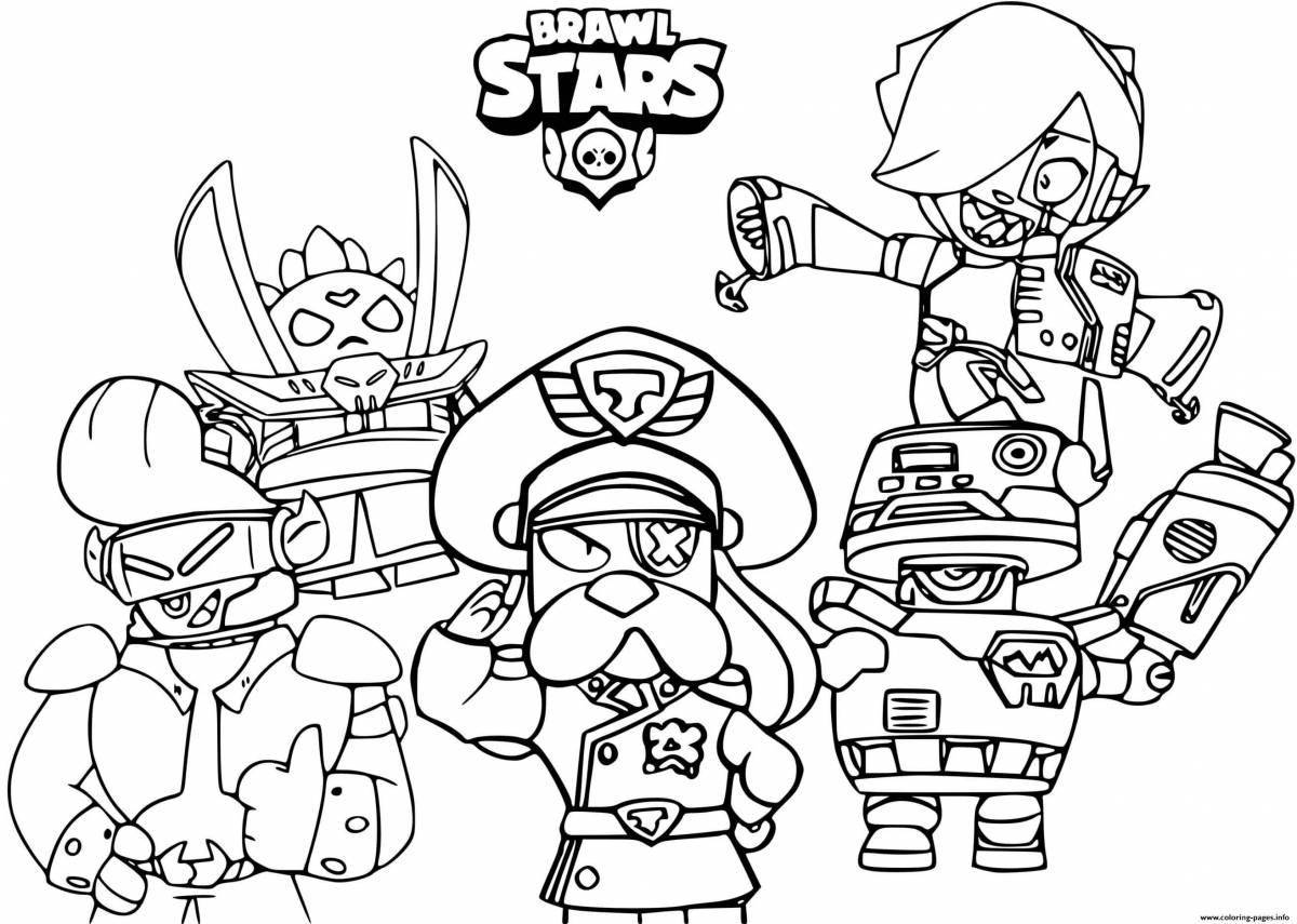 Coloring book exciting griff brawl stars