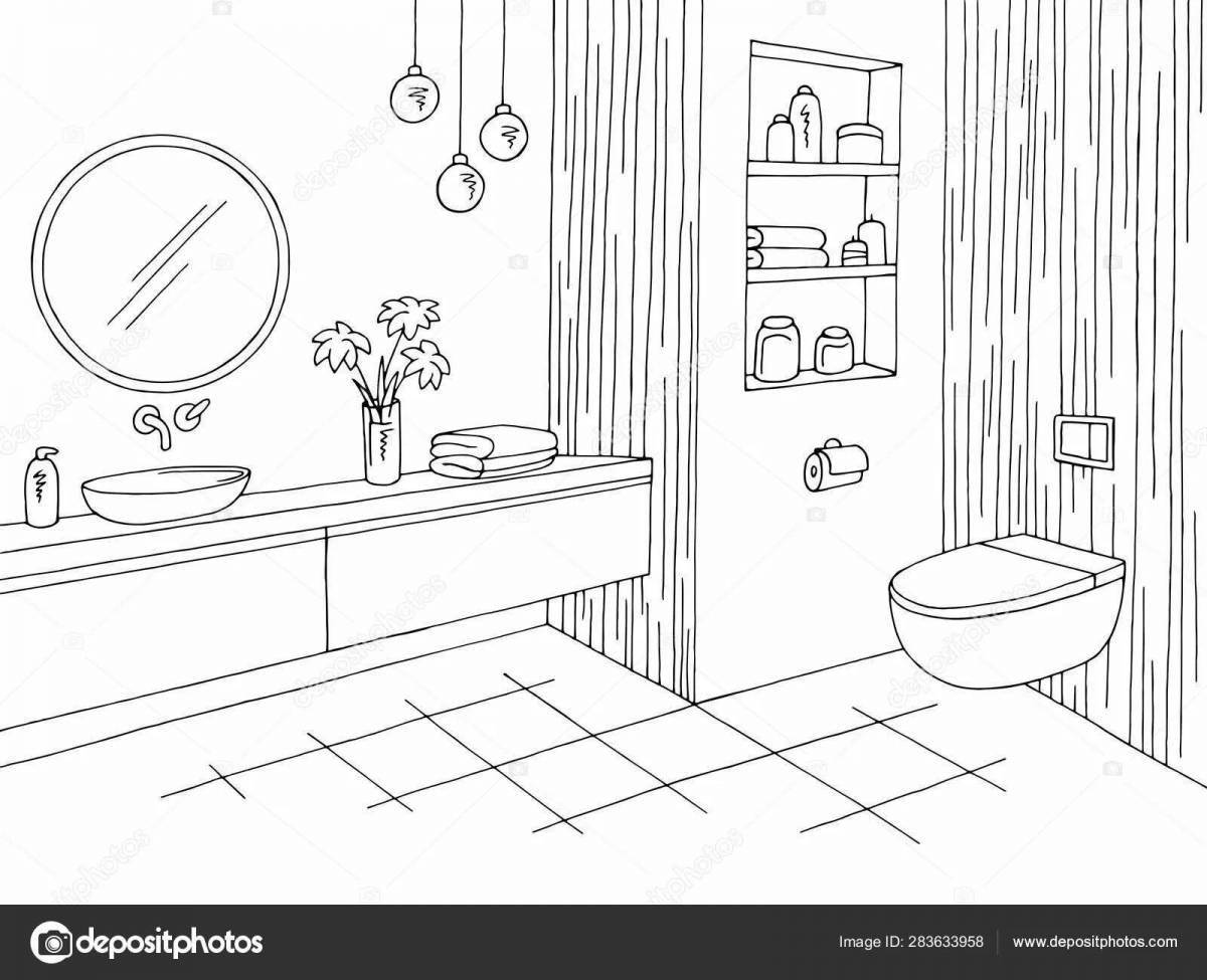 Exciting boca current bath coloring page
