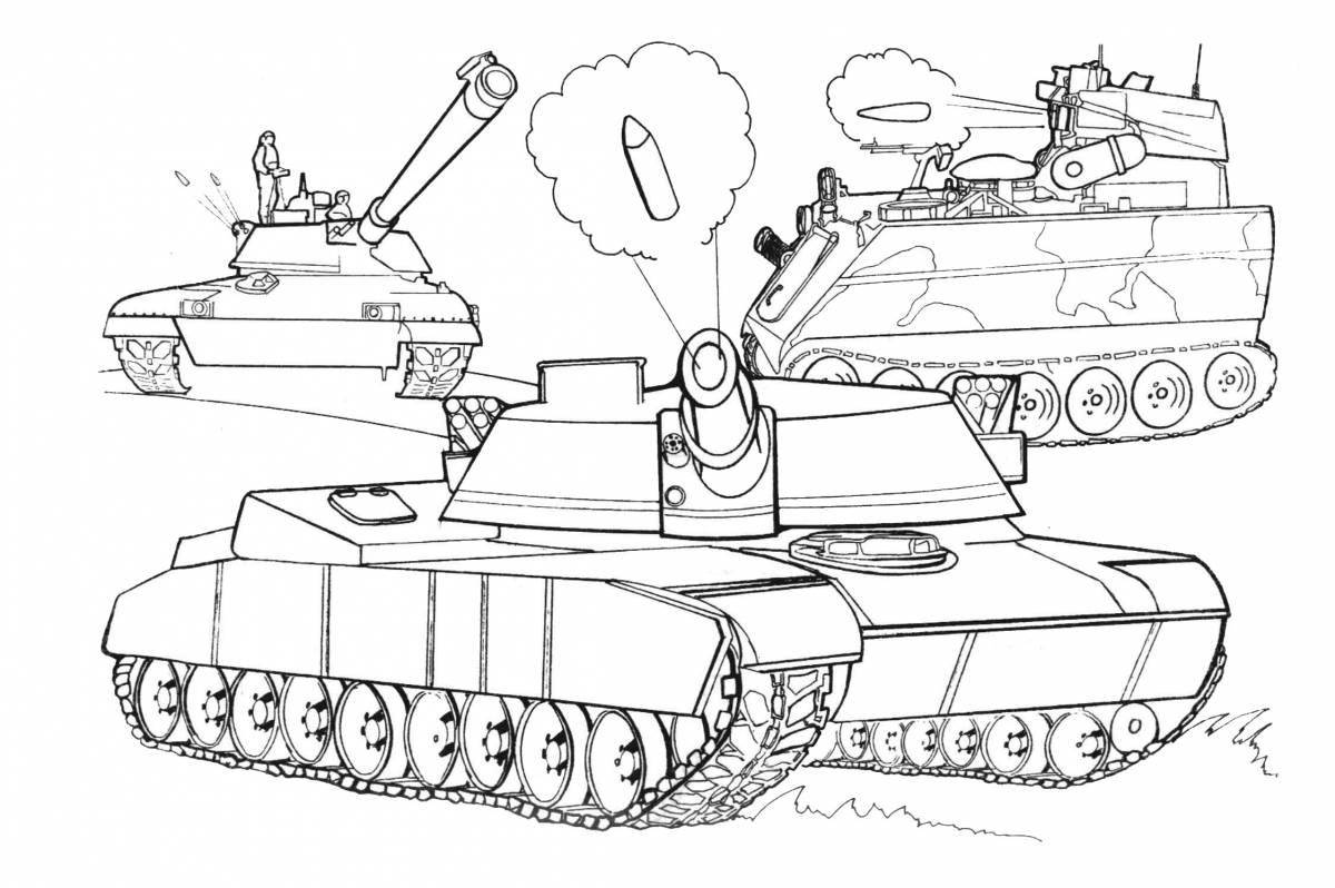 Coloring book for boys: war