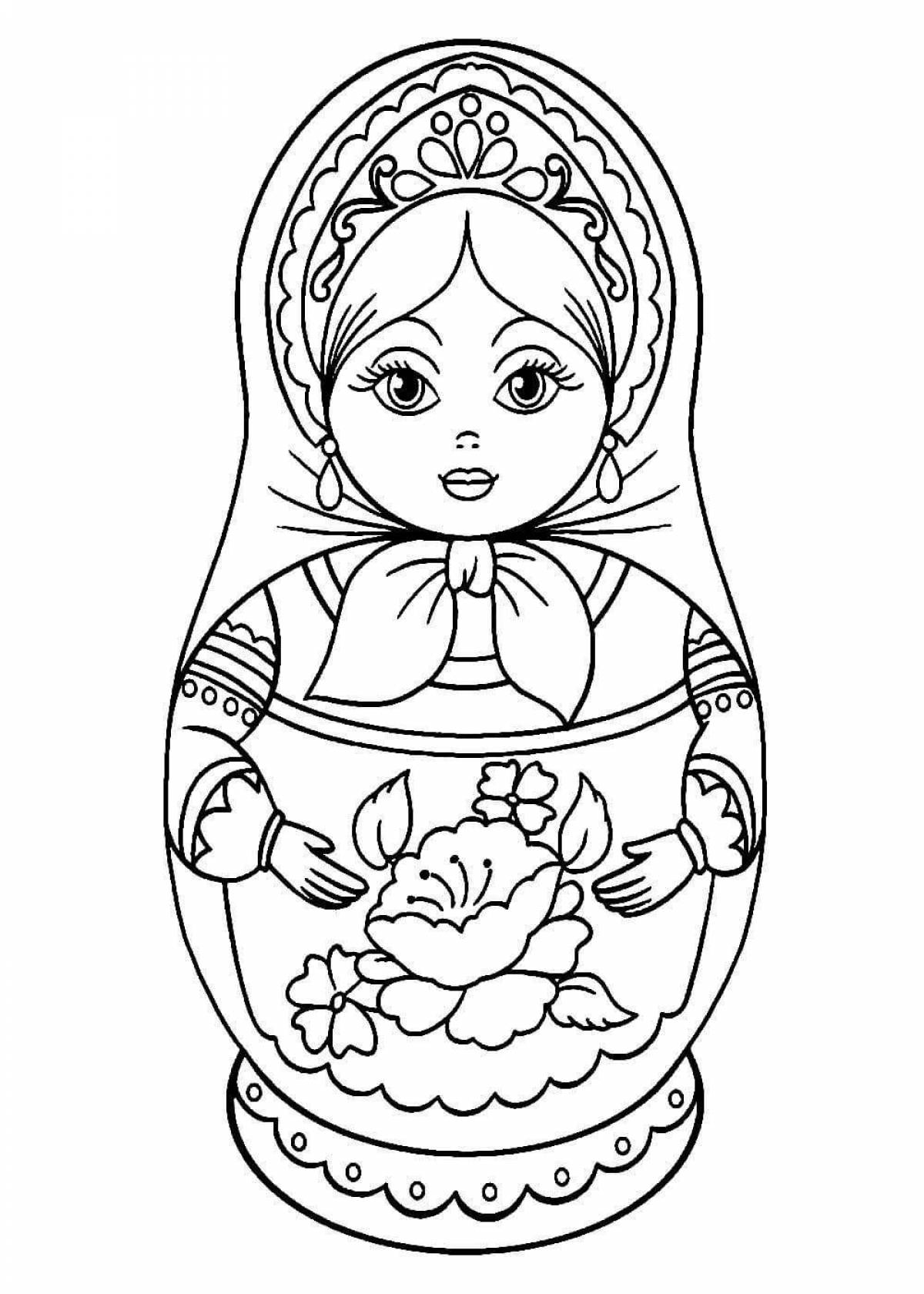 Delightful Russian folk coloring toy