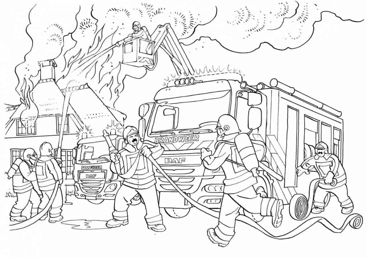 Photo Firefighter putting out fire #11