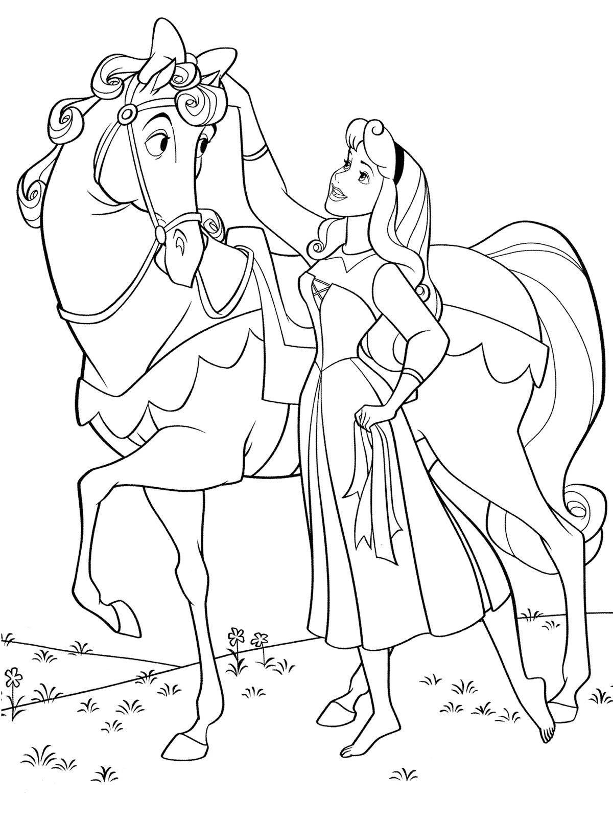 Major coloring princess on a horse