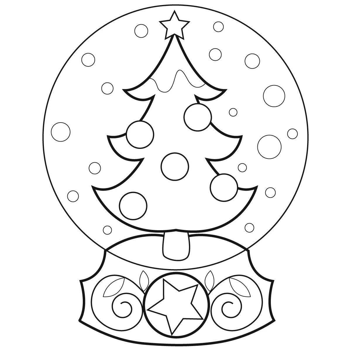 Decorative Christmas tree with balls