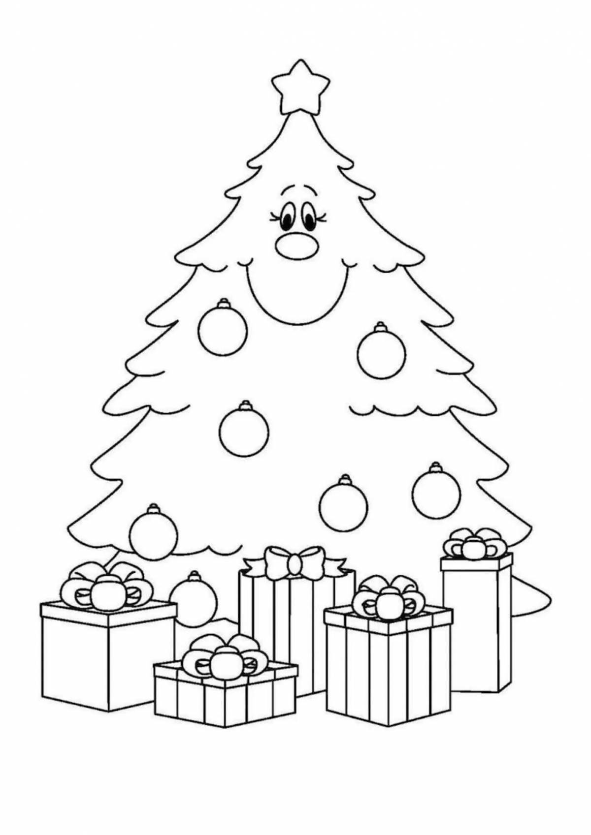 Fantastic Christmas tree with balls