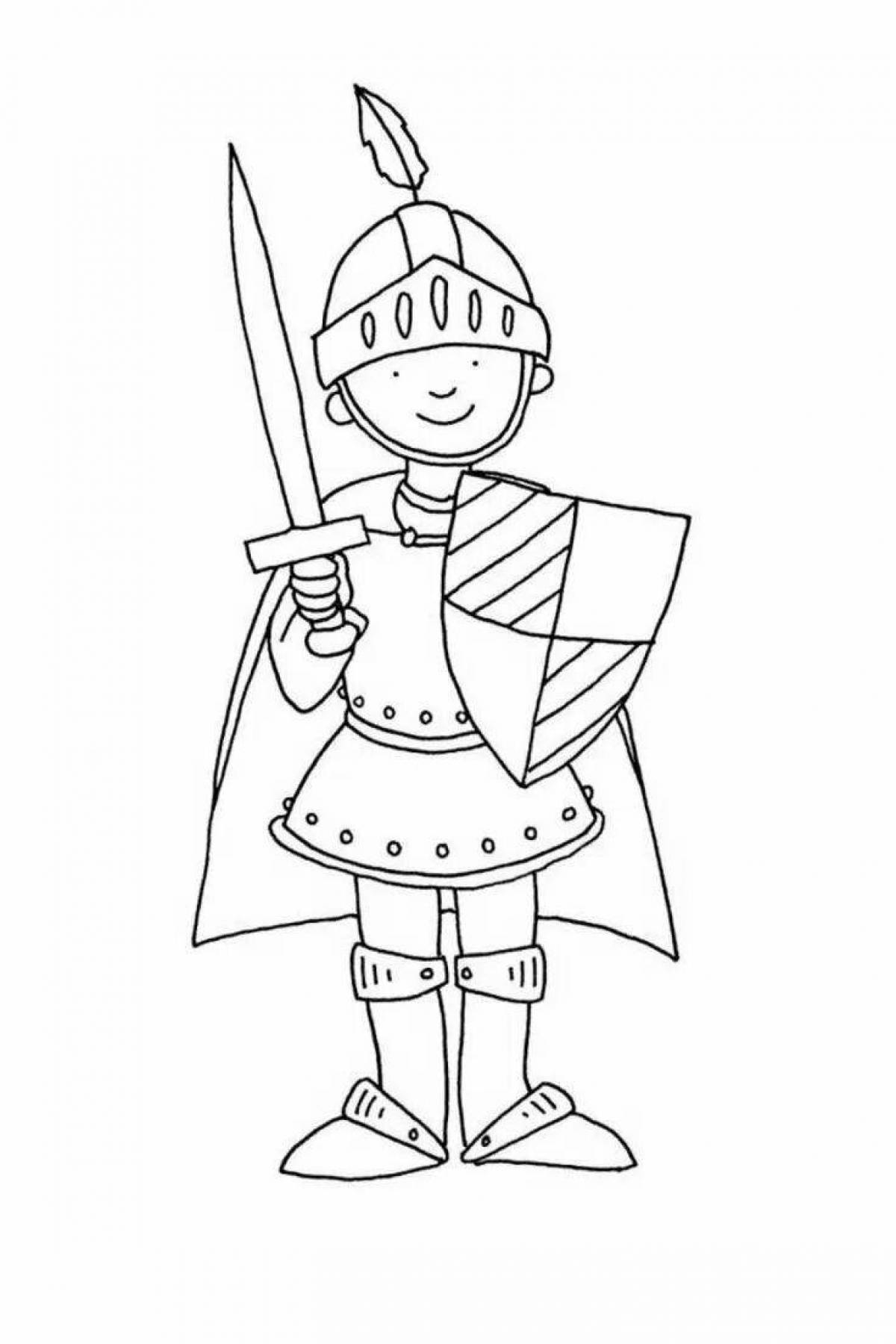 Decisive armor knight coloring book